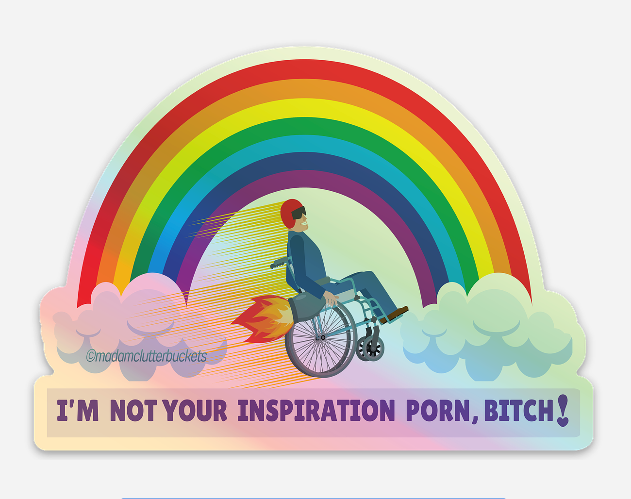 Inspiration Porn Holographic Sticker
