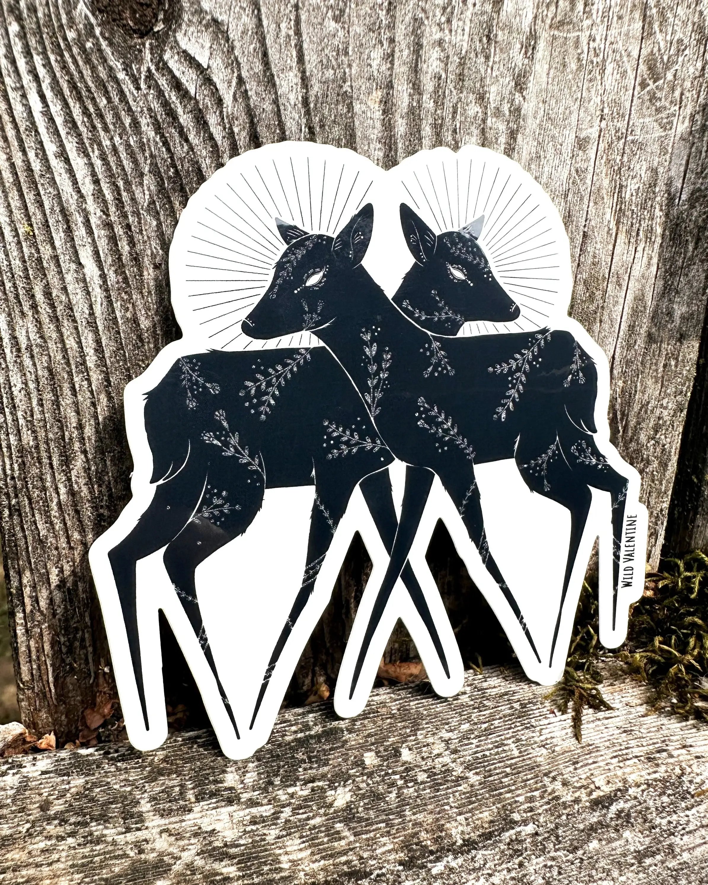 Psychic Twin Fawns Vinyl Sticker