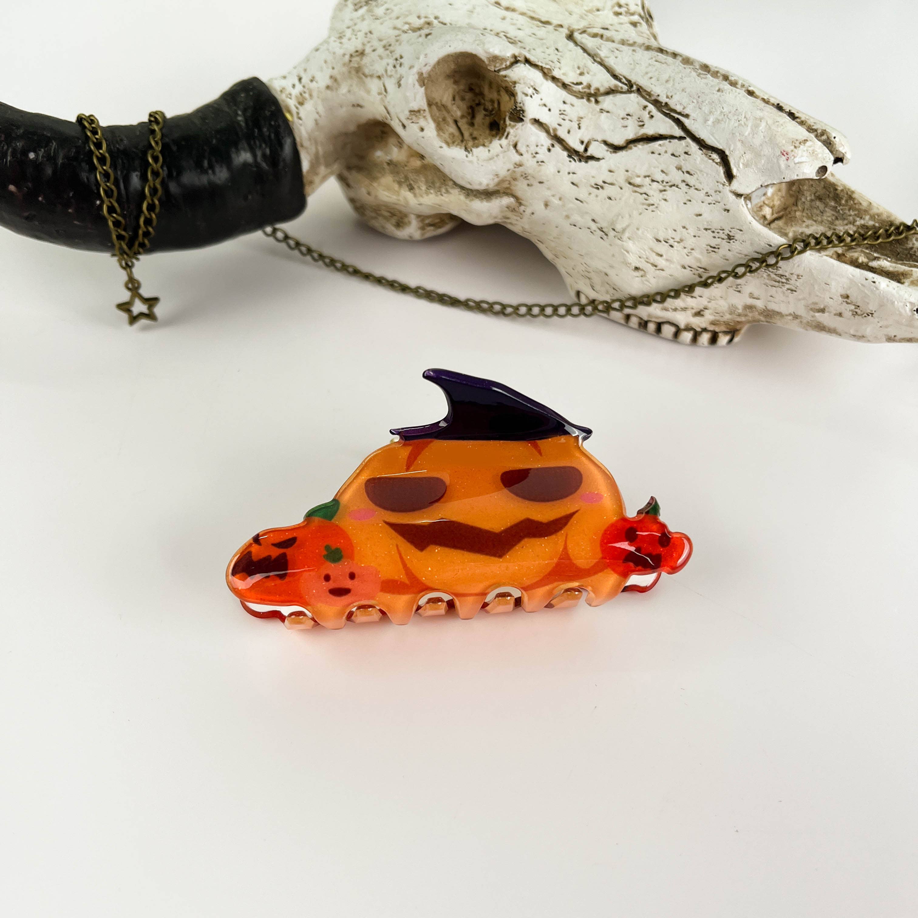 Halloween cute ghost hair claw clip: Bat