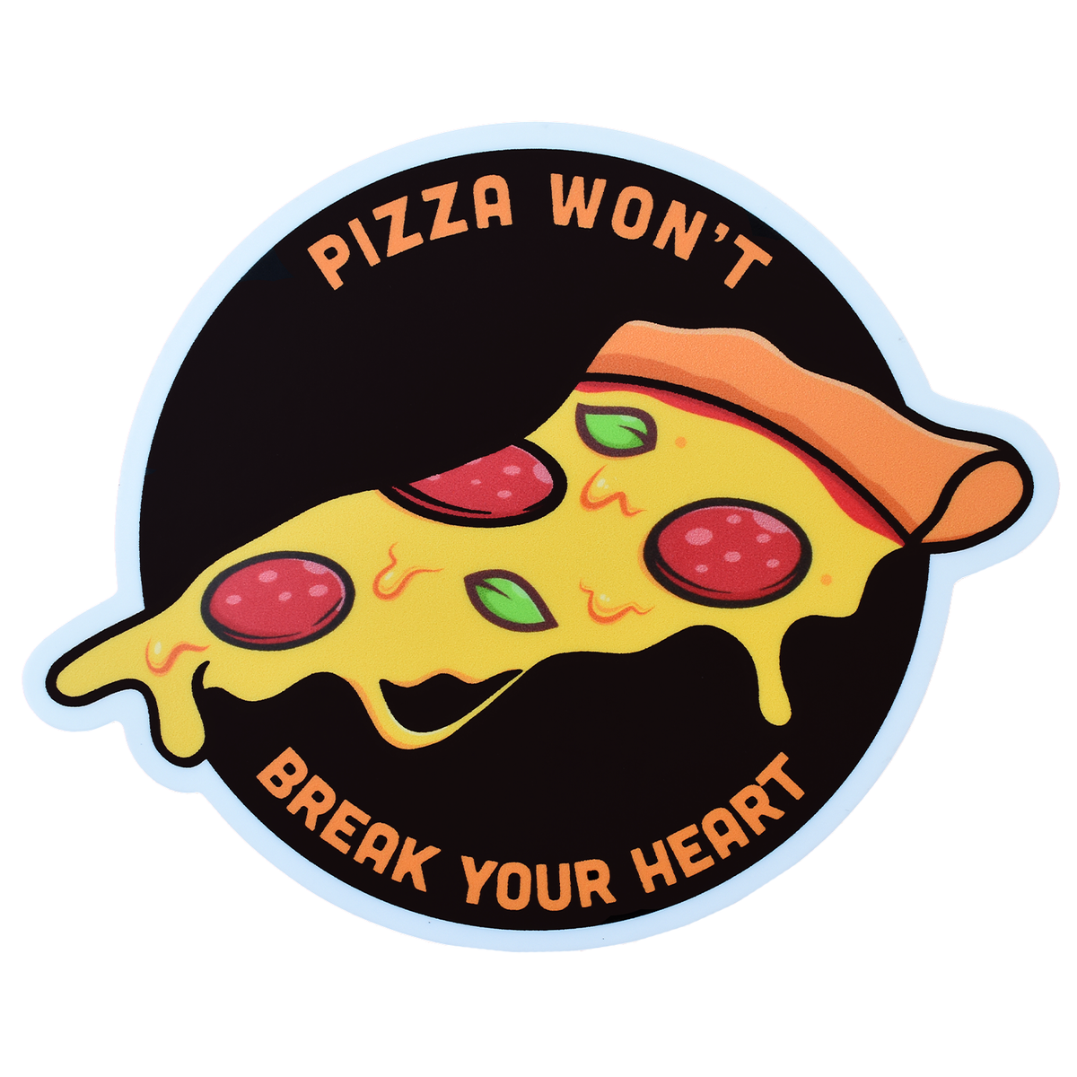 Pizza Won't Break Your Heart Sticker | Madam Clutterbucket's ...