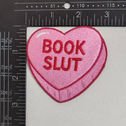 Book Slut Candy Heart Patch