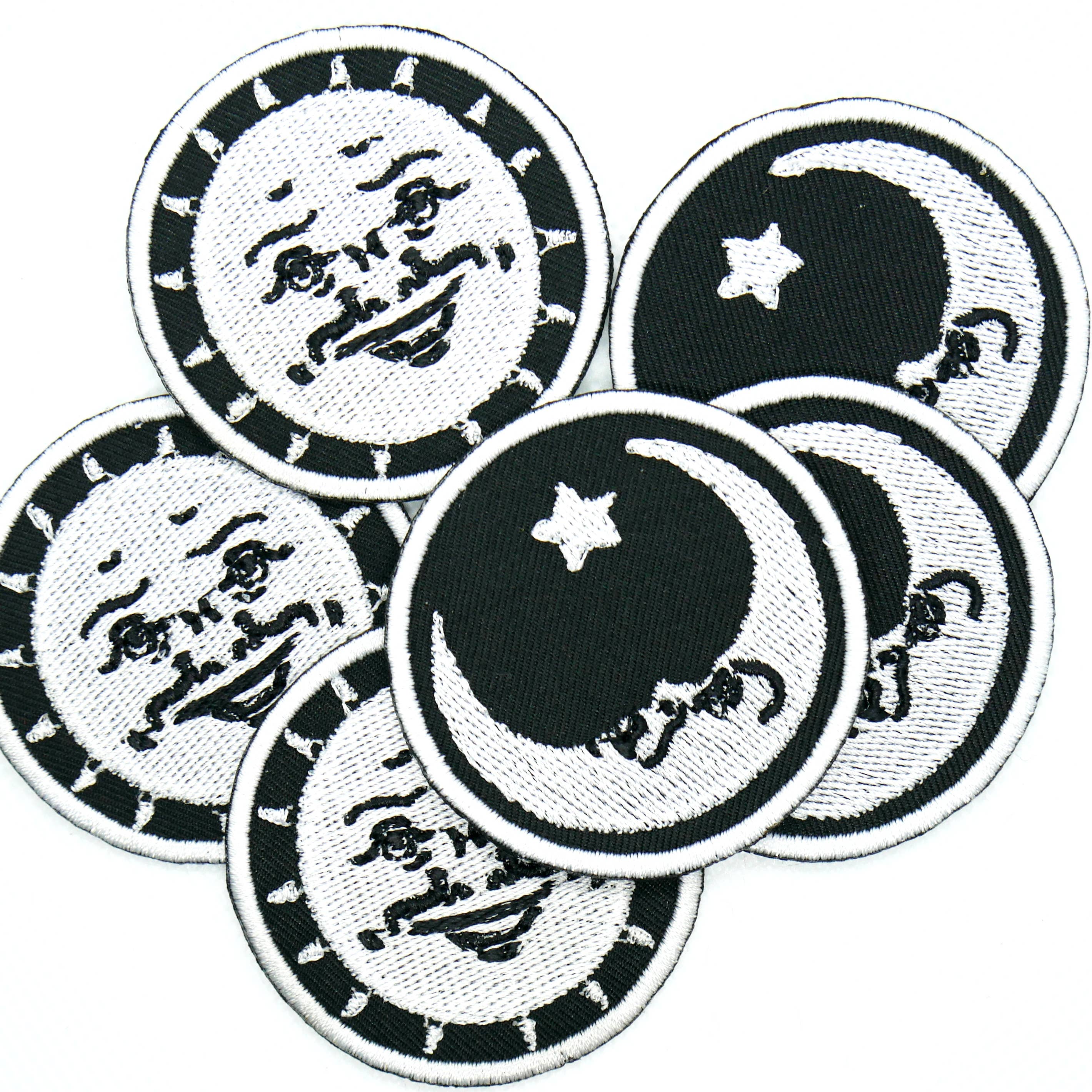 Ouija Sun and Moon Iron On Patch - Set of 2