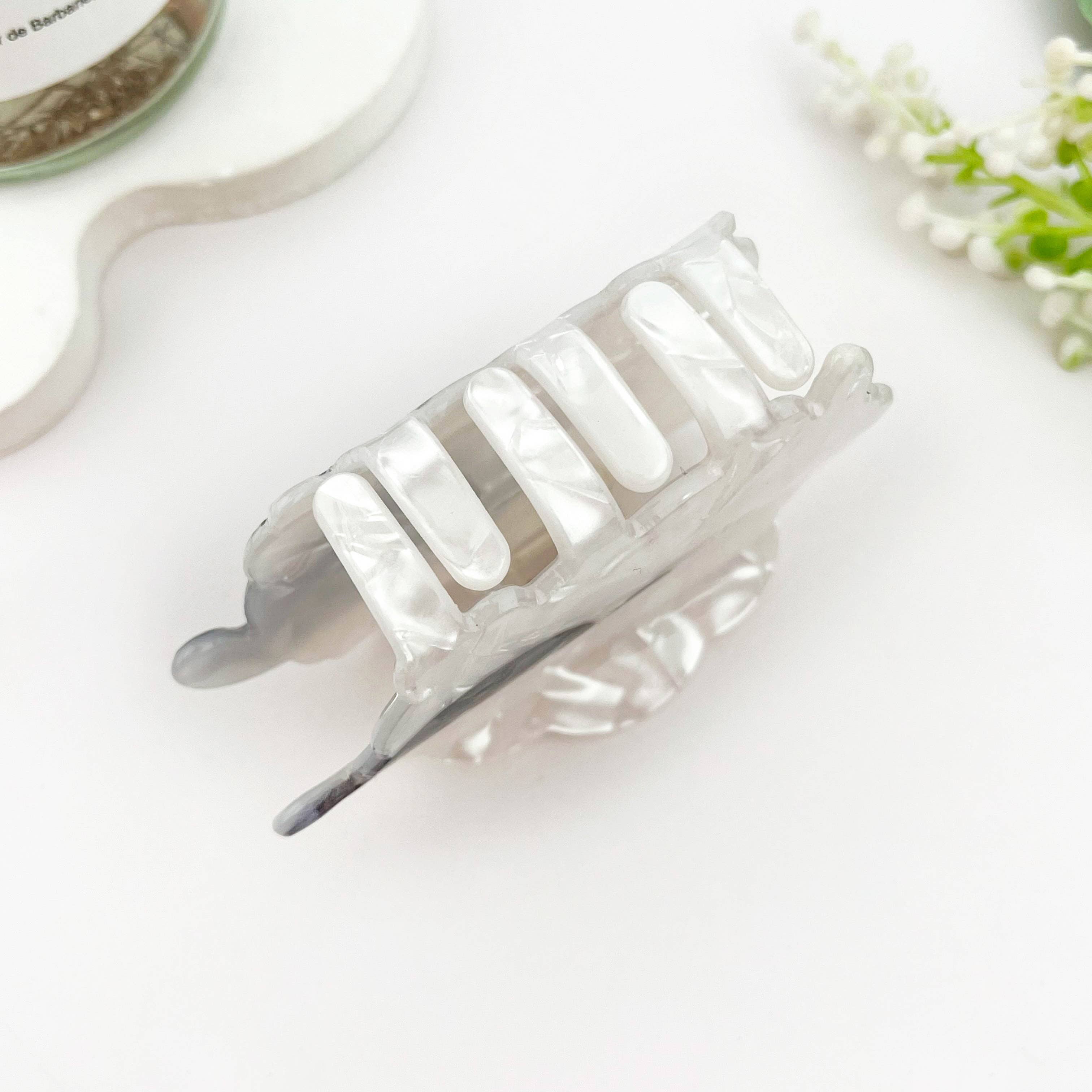 Cute Soft Lamb Animal Print Hair Claw Clip: White