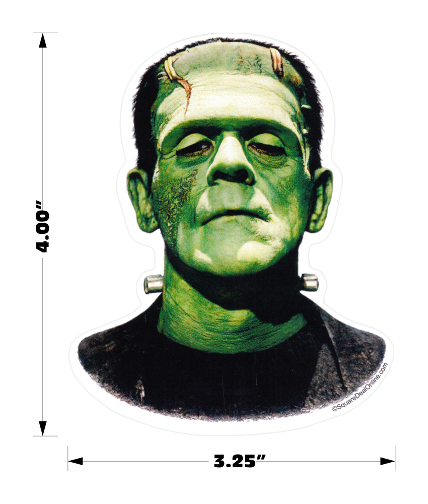 4" Sticker - Frankenstein Head 1800s Classic Goth Horror Art