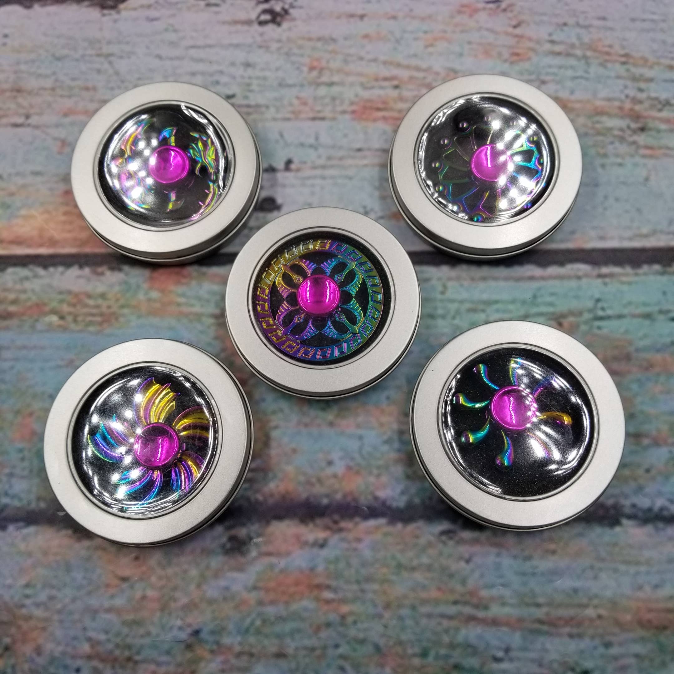 Metal Fingertip Gyro Decompression Fidget Toy With Box