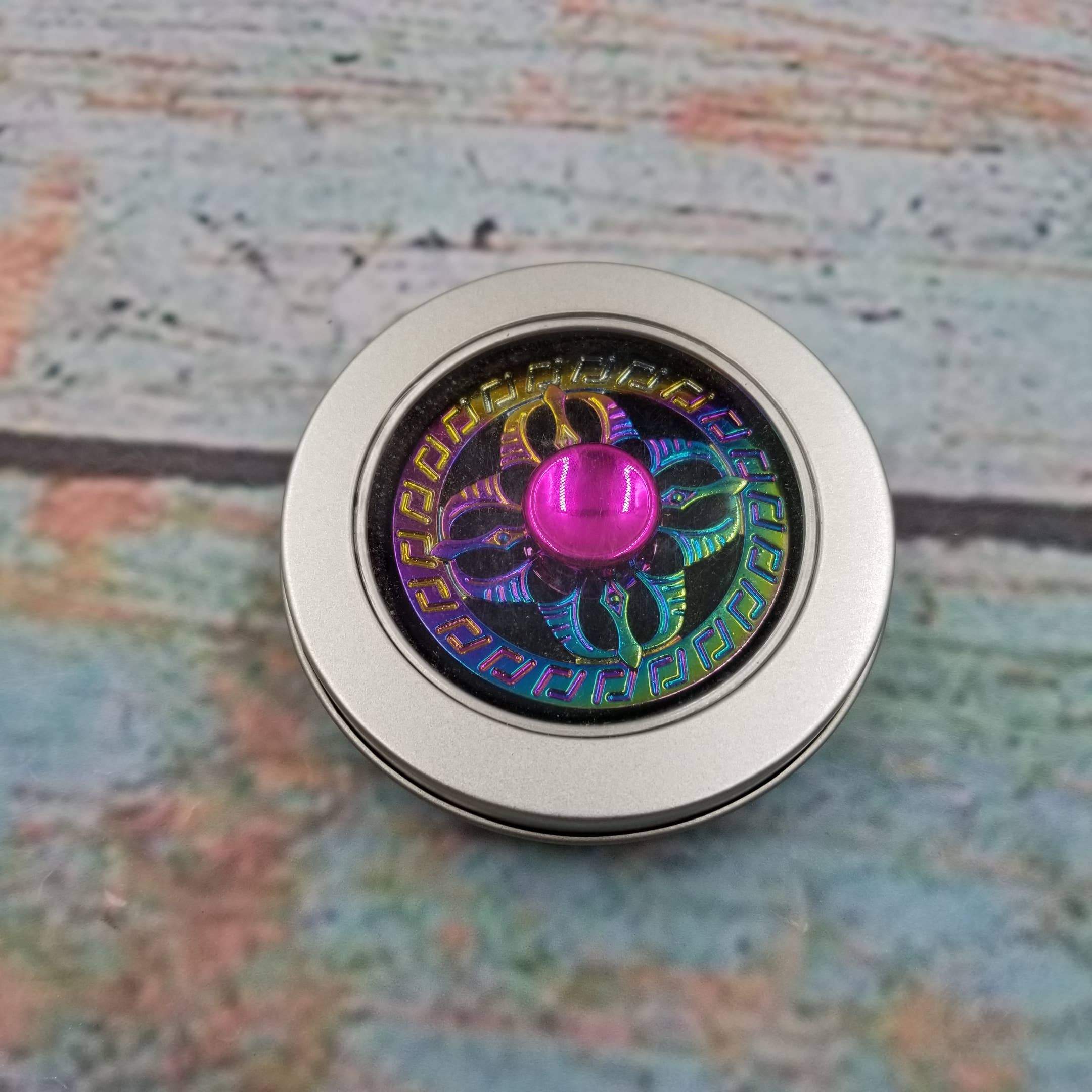 Metal Fingertip Gyro Decompression Fidget Toy With Box