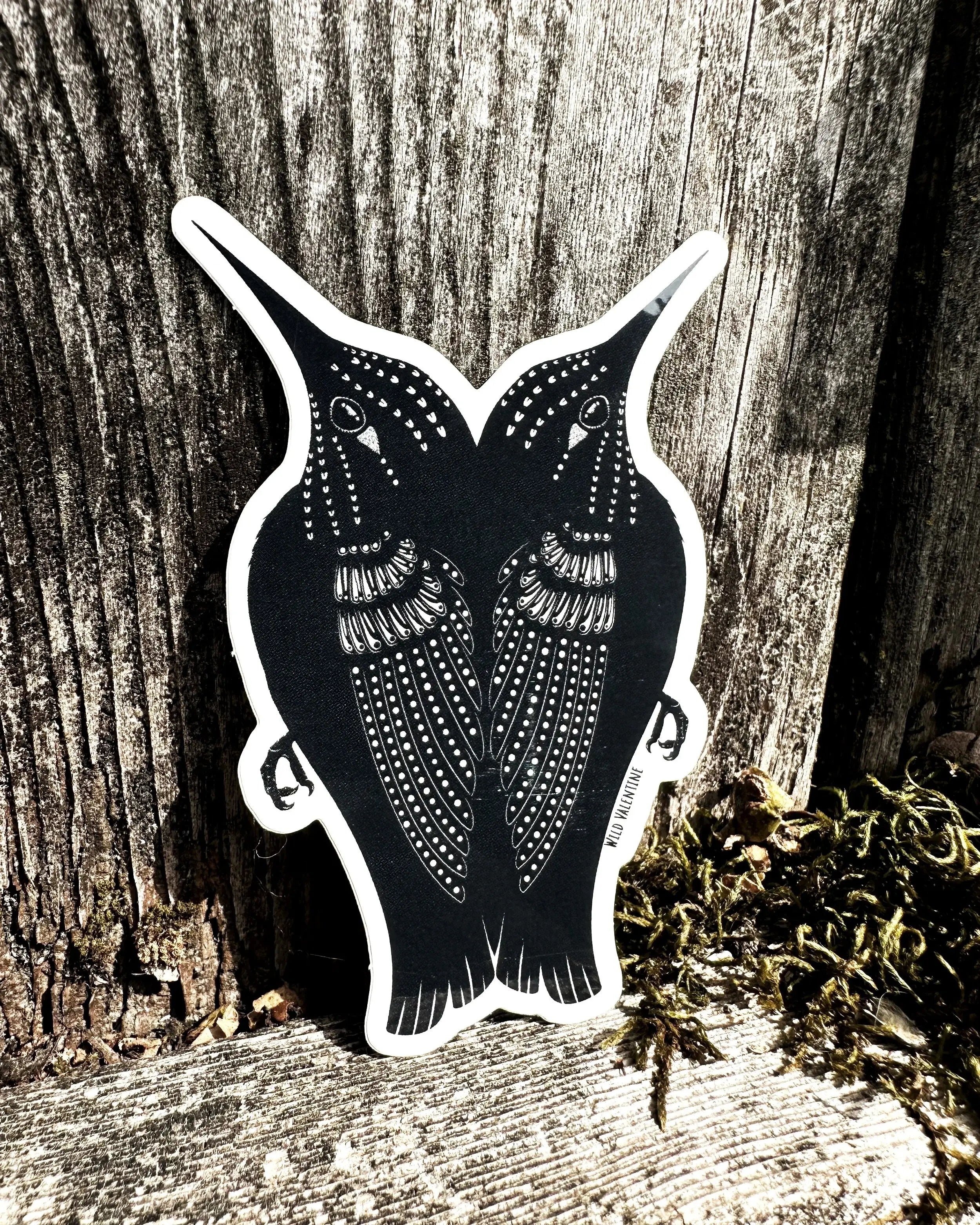 Twin Hummingbirds Vinyl Sticker