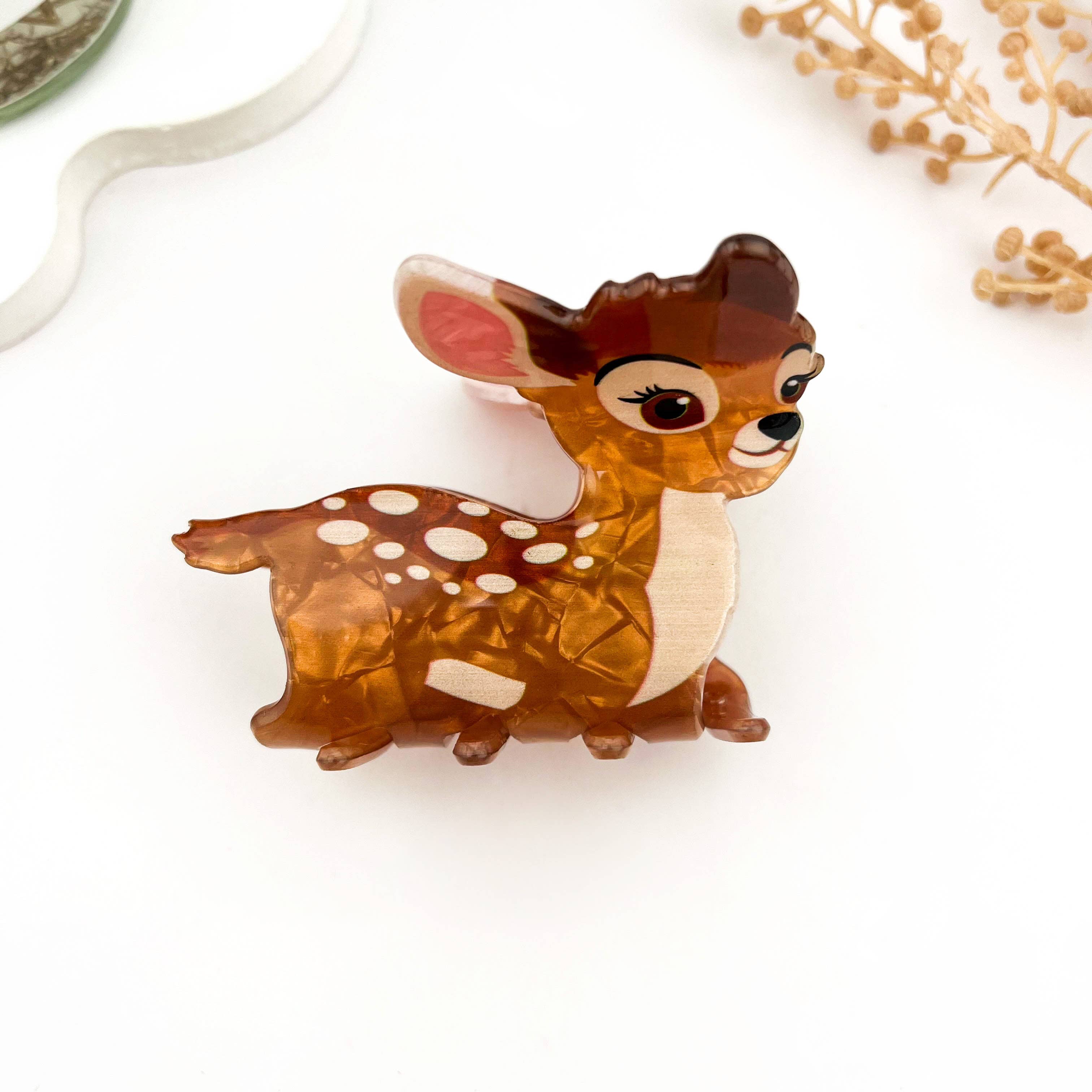 Adorable Calm Deer Animal Printed Hair Claw Clip