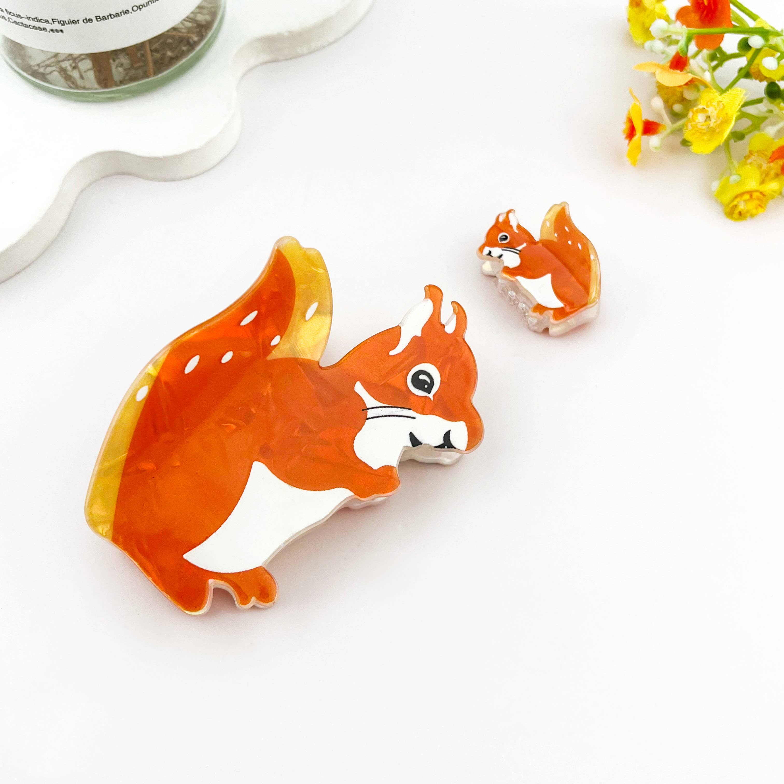 Cartoon Squirrel Hair Claw Clip: Squirrel-Large