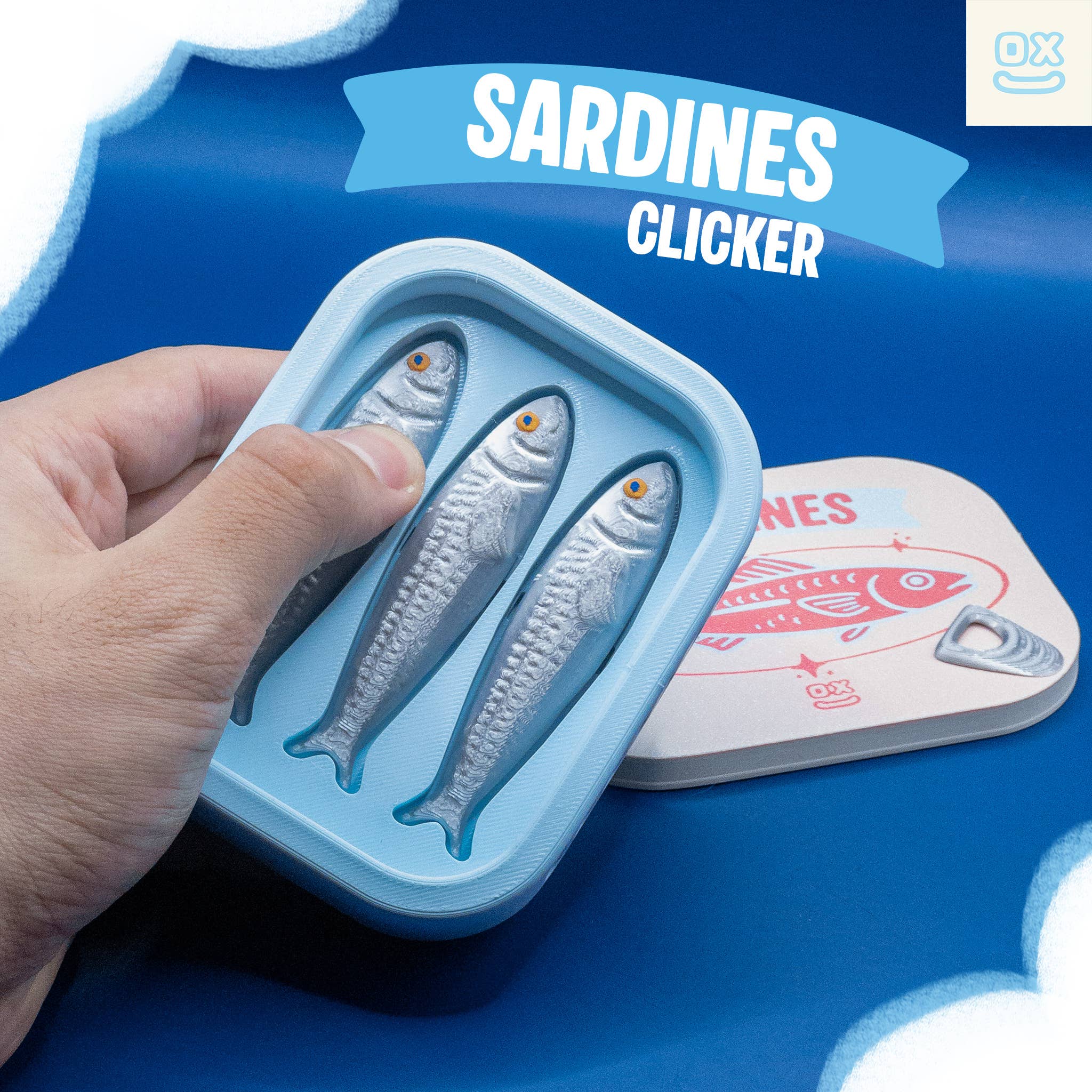 Sardine Can Fidget Clicker Toy 3D Print