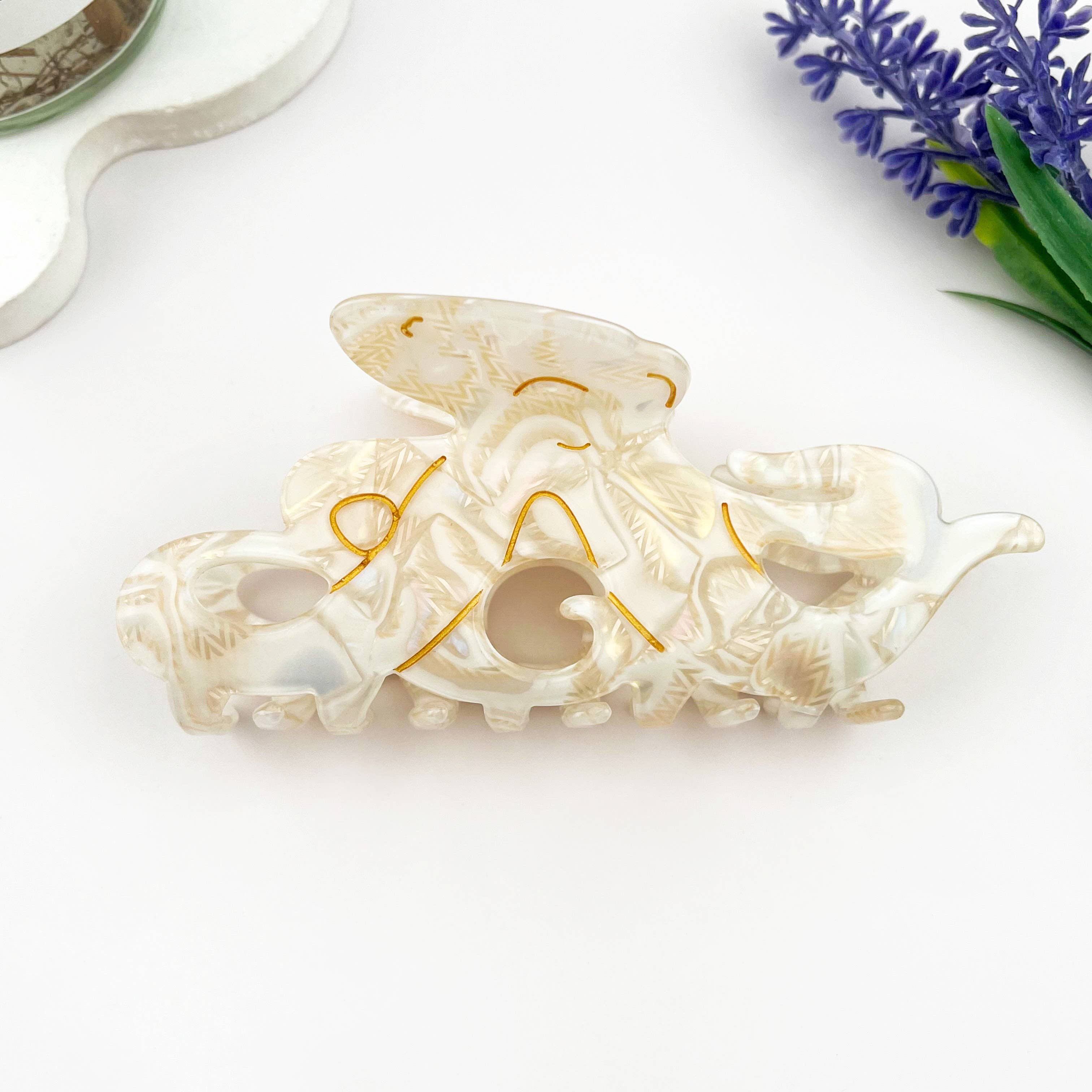 Iridescent Octopus Hair Claw, Ocean Animal Hair Clip: Purple