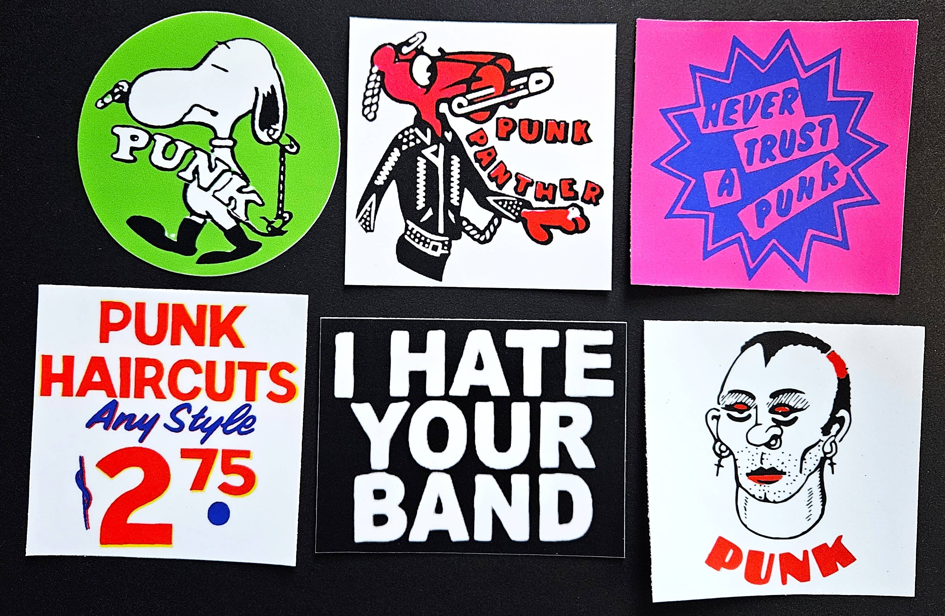 Punk Haircuts Vinyl Sticker
