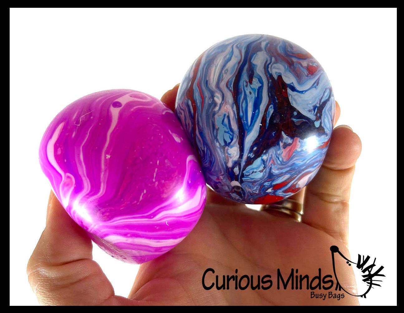 Marble Swirl Soft Doh Filled Stretch Ball - Ultra Squishy