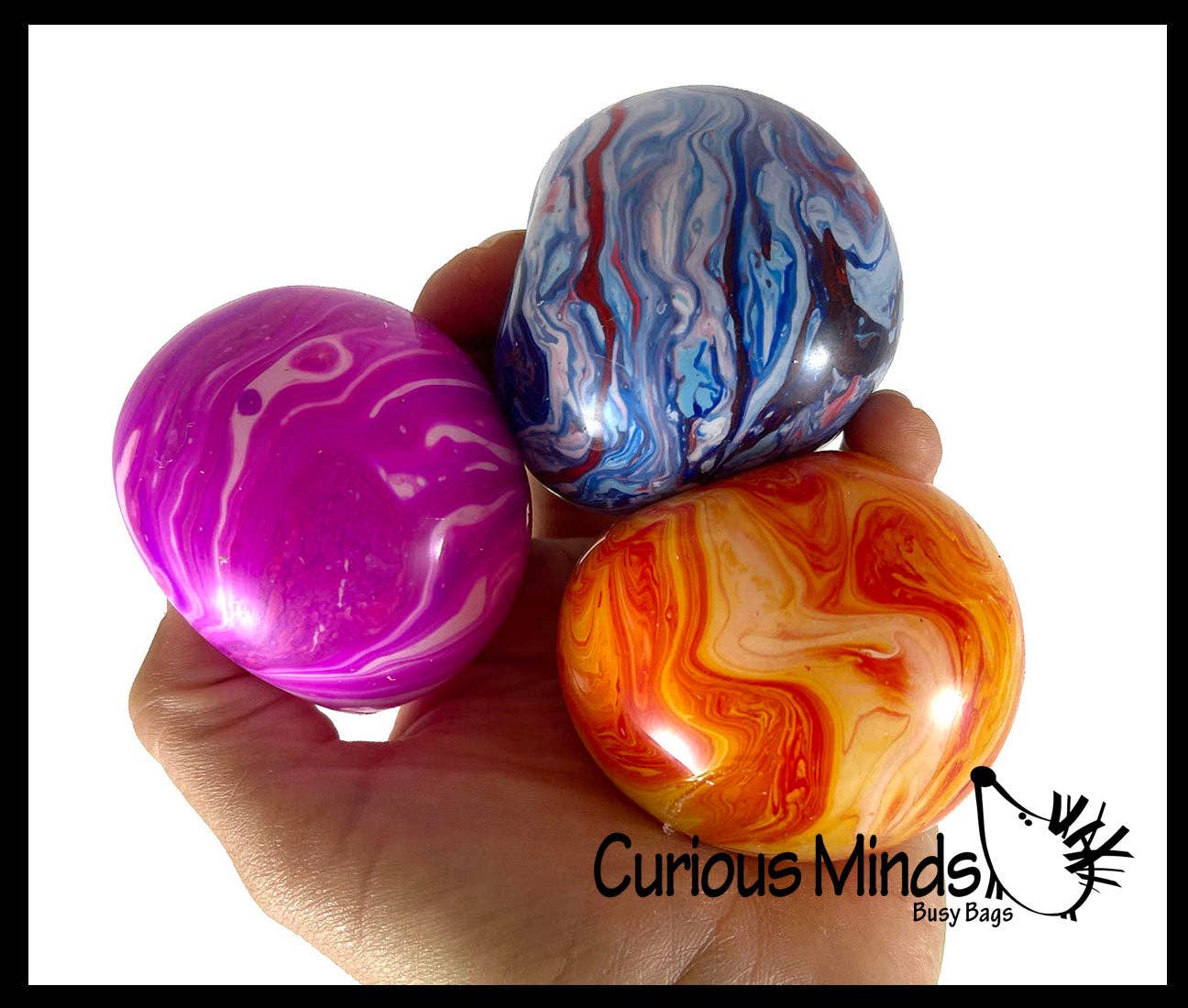 Marble Swirl Soft Doh Filled Stretch Ball - Ultra Squishy
