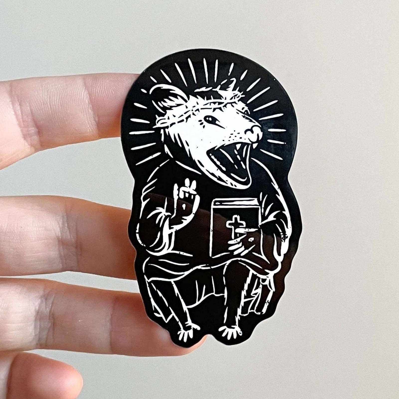 Eat Trash Praise Jesus Die Cut Sticker