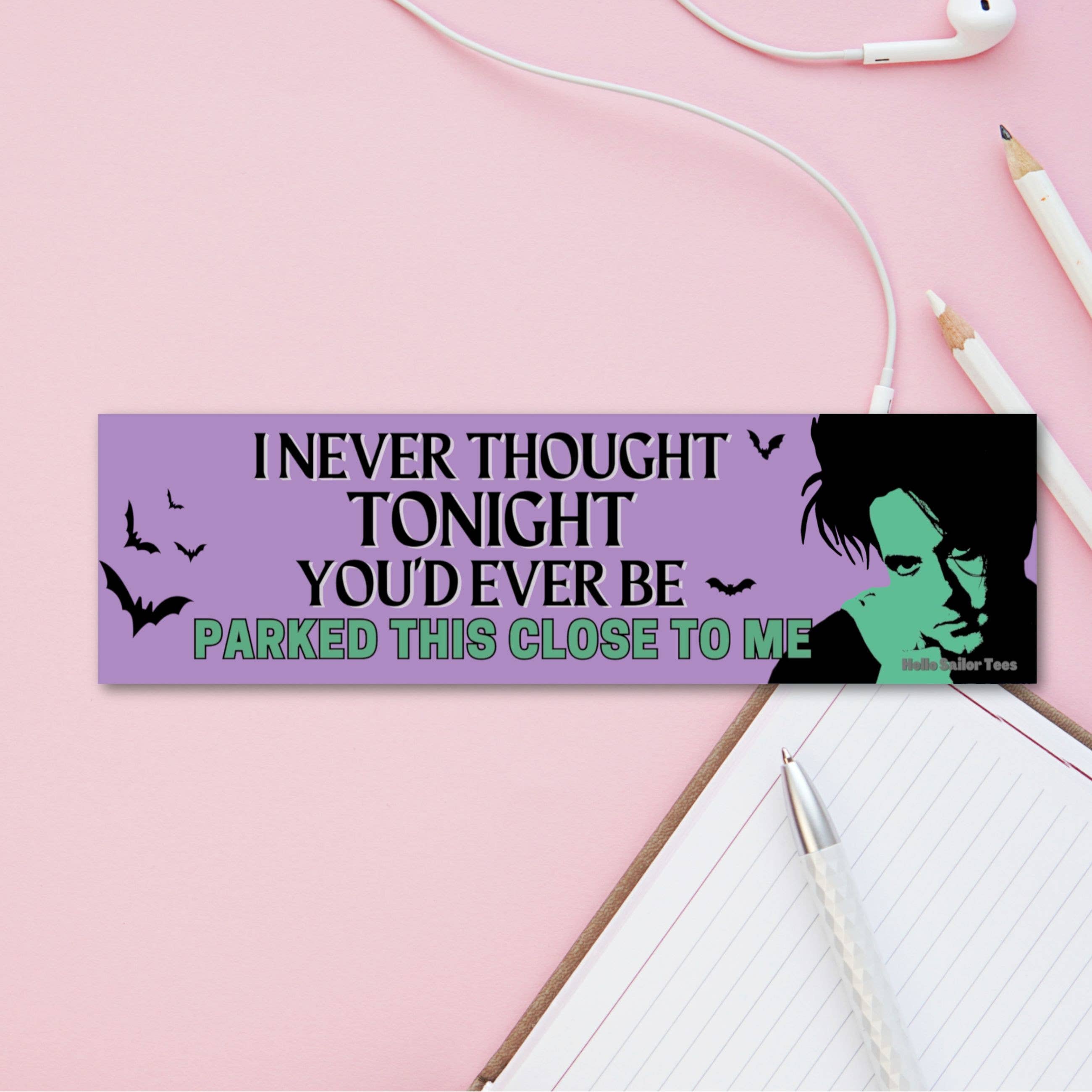 The Cure 'Parked Close To Me' Vinyl Bumper Sticker