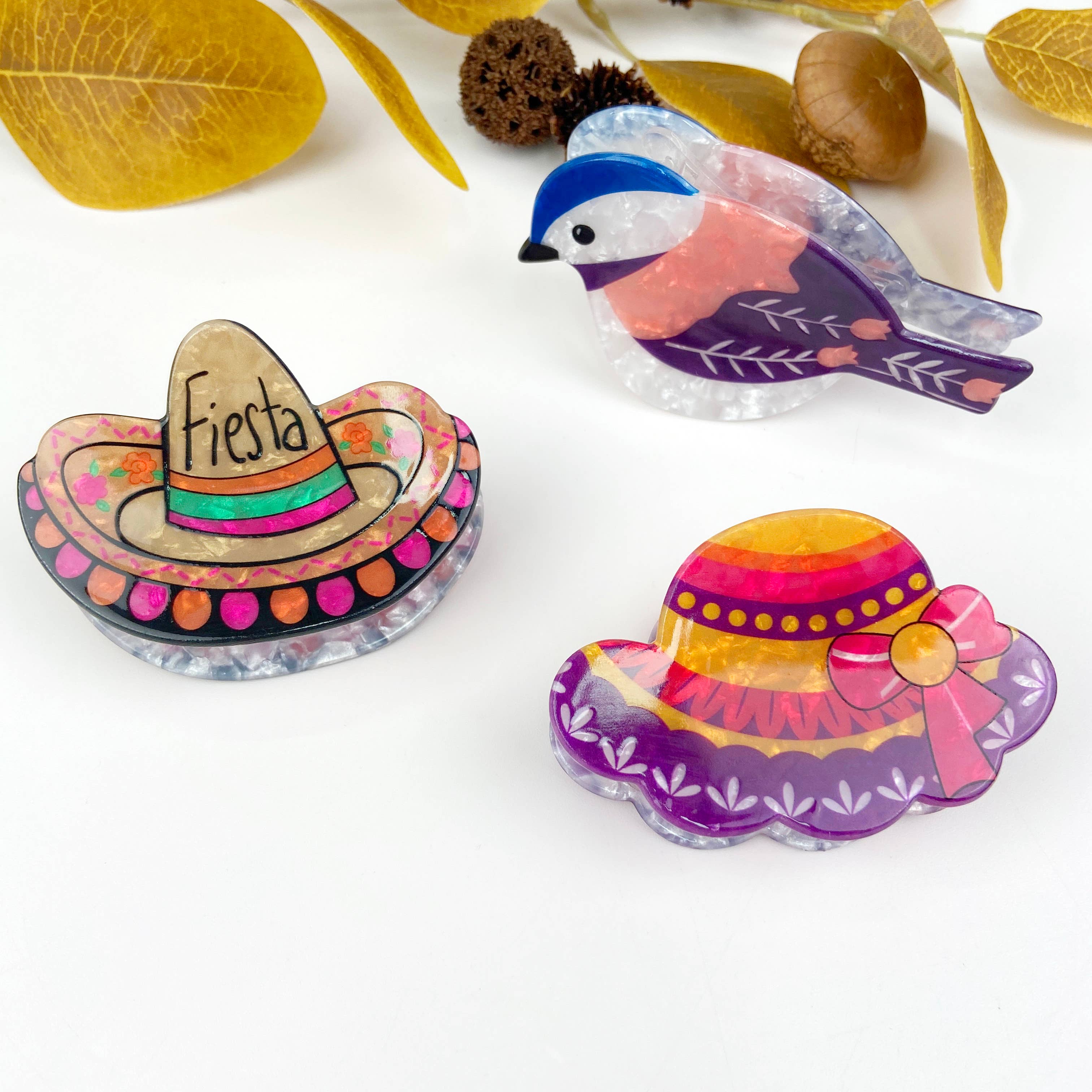 Boho hat hair claw clip: A-3