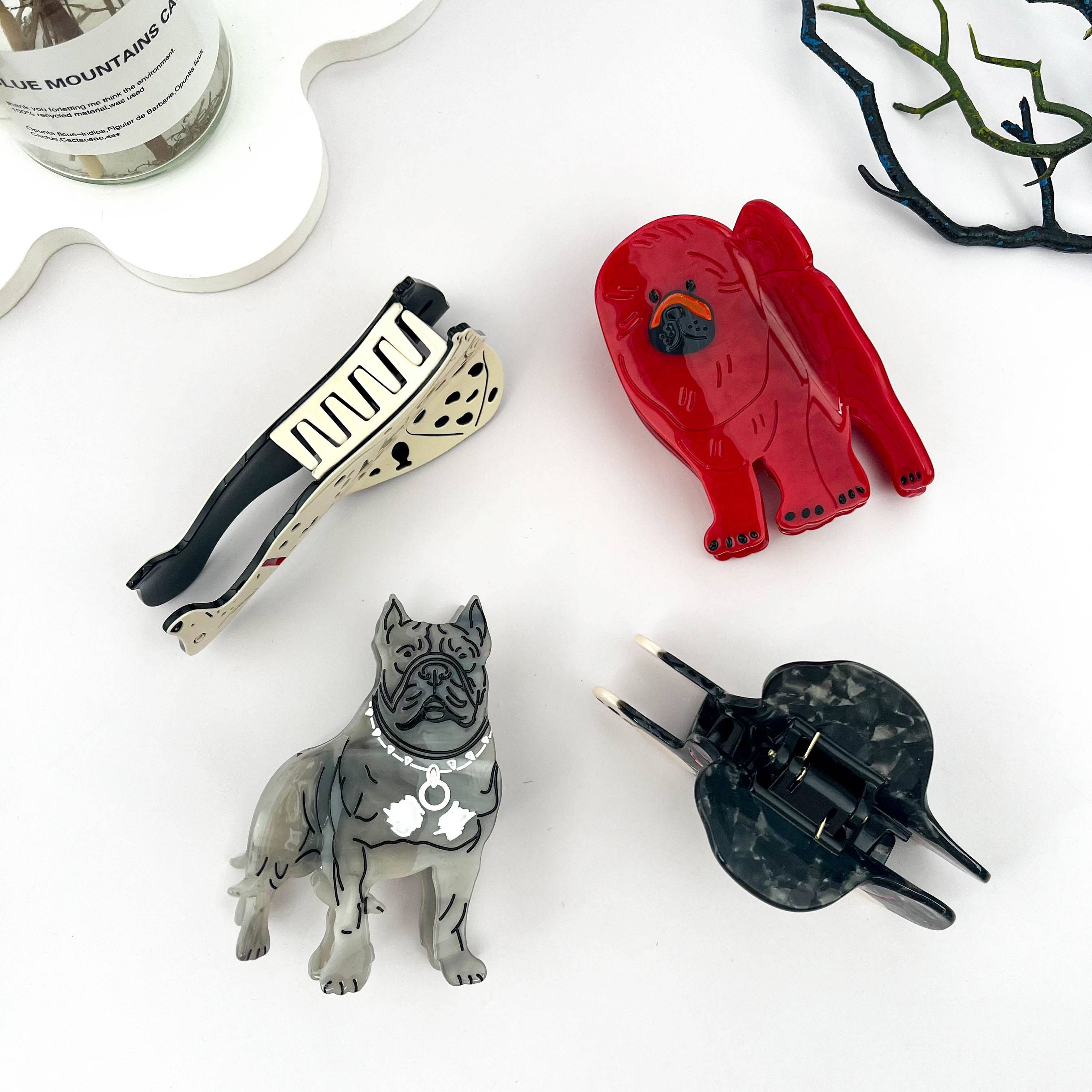 Creative Cool Dog Pack Acetate Hair Claw Clip