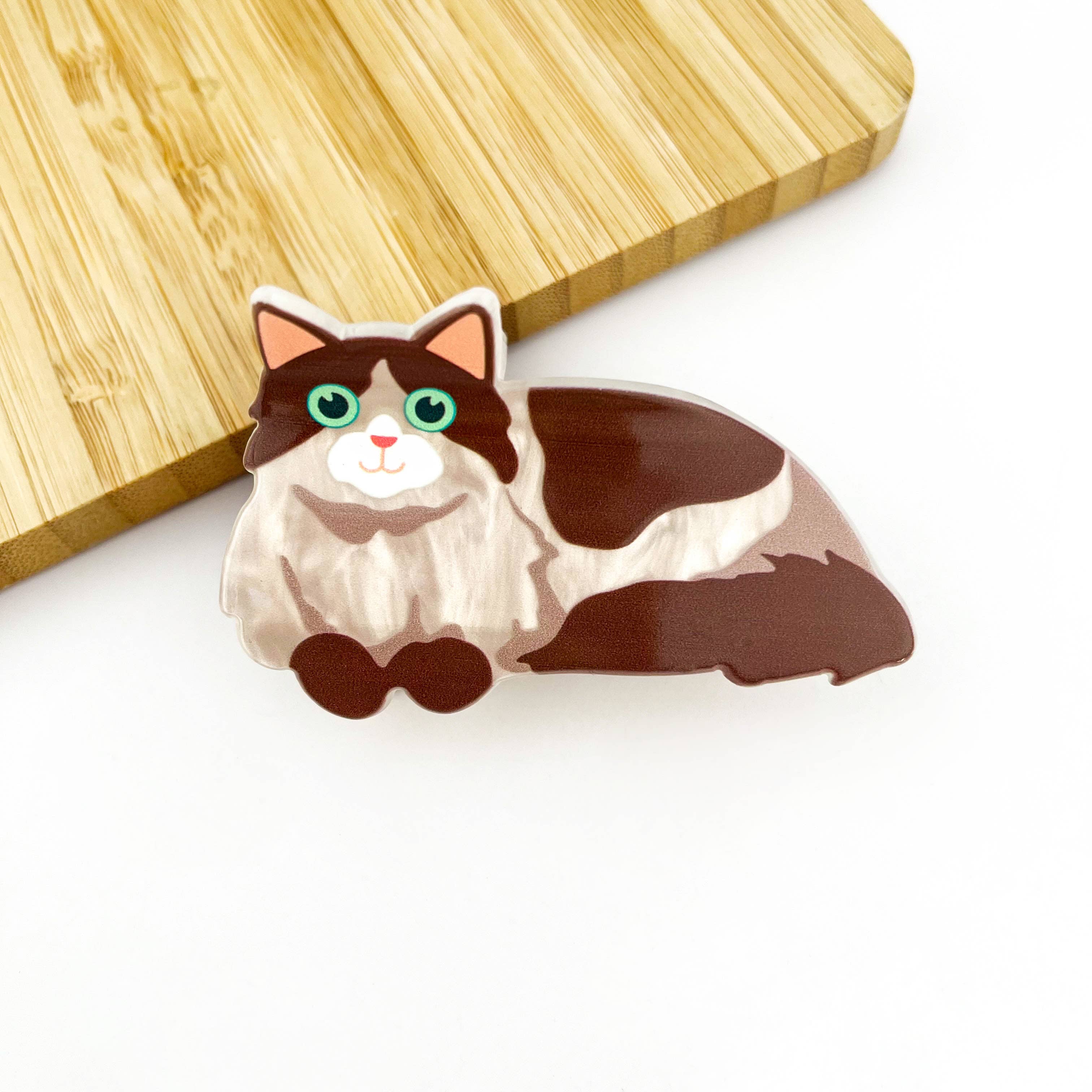 Cute Cat Claw Clip, Animal Hair Clip: Orange