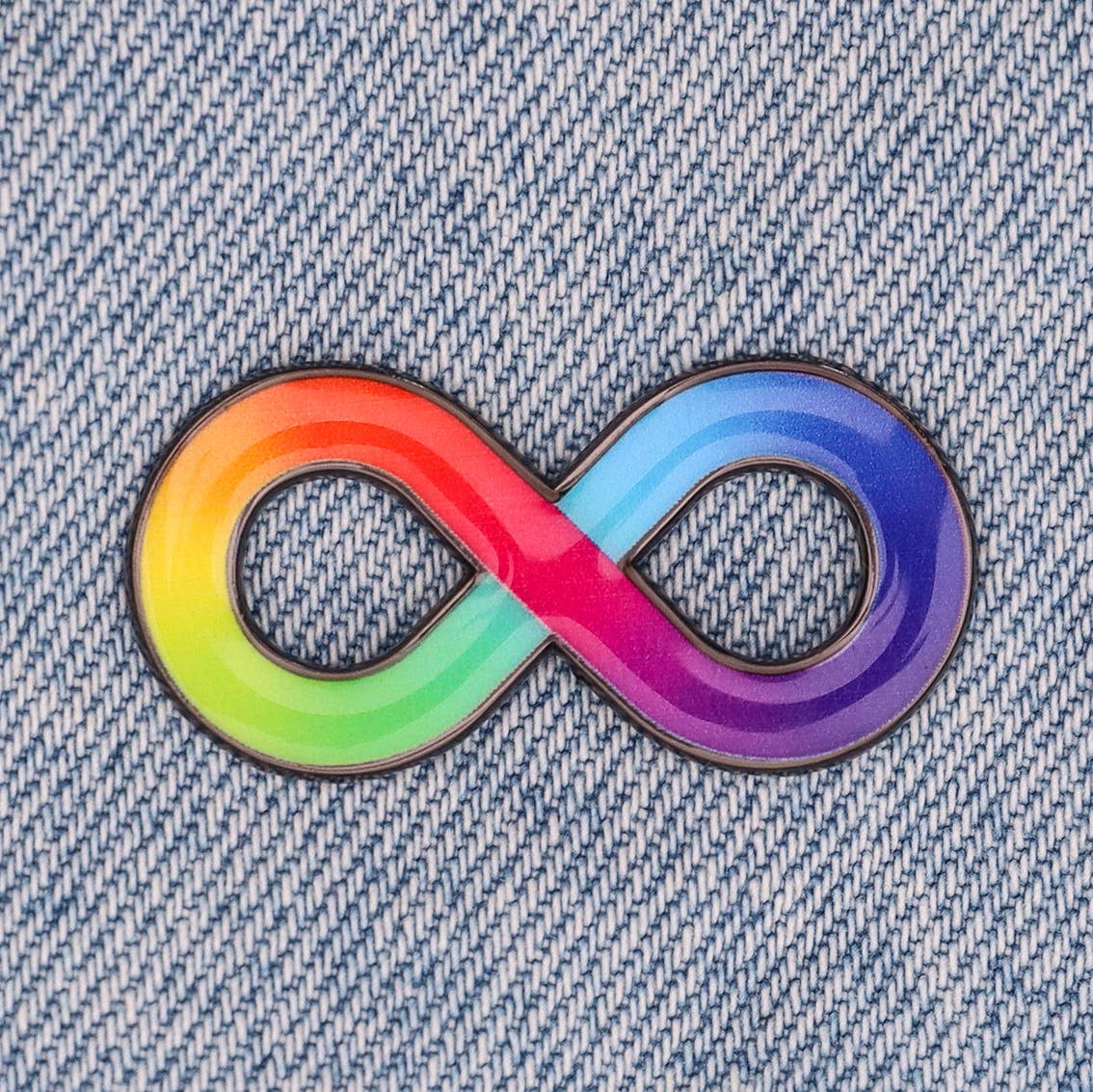 Rainbow Infinity Neurodivergent Enamel Pin