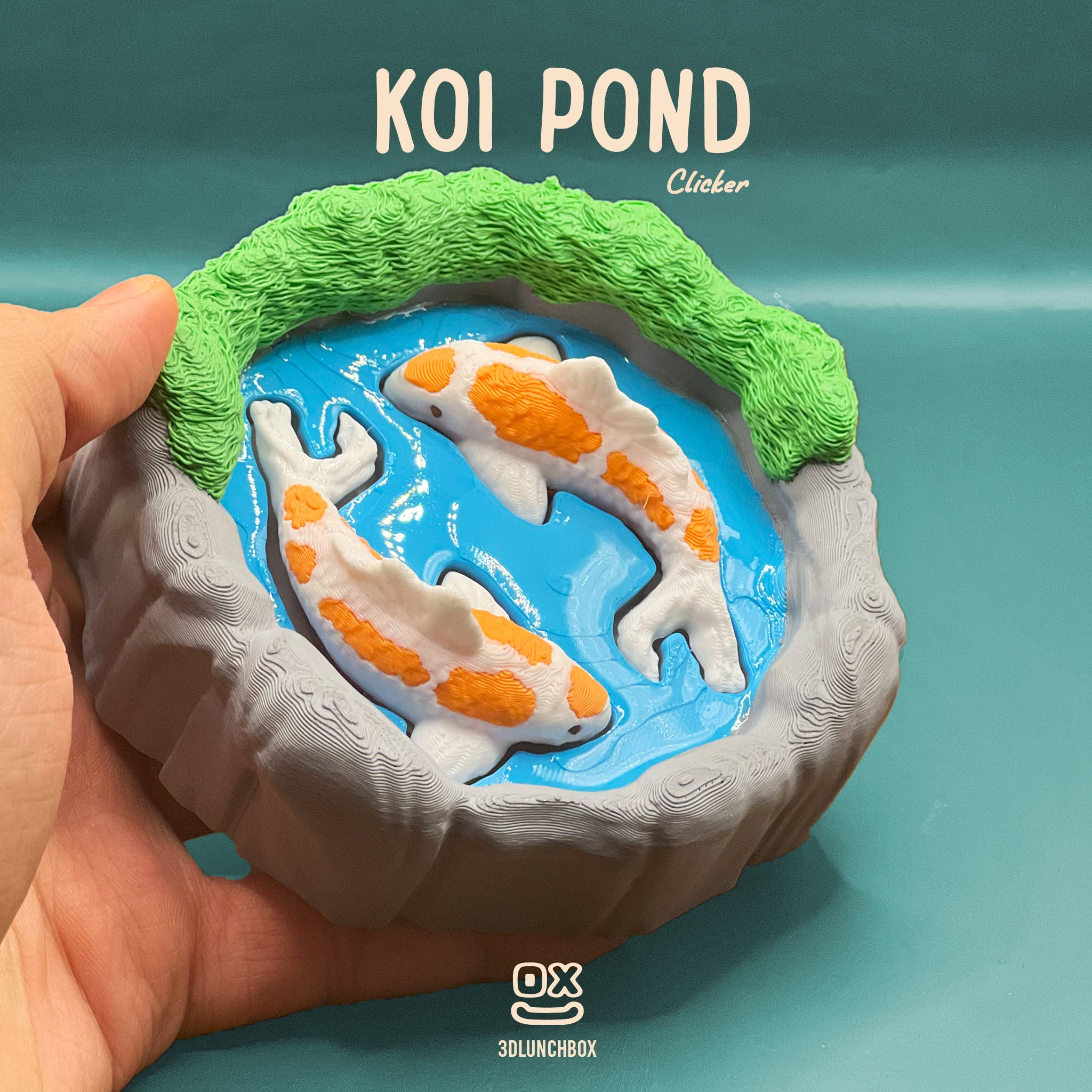 Koi Pond Clicker 3D Printed Fidget