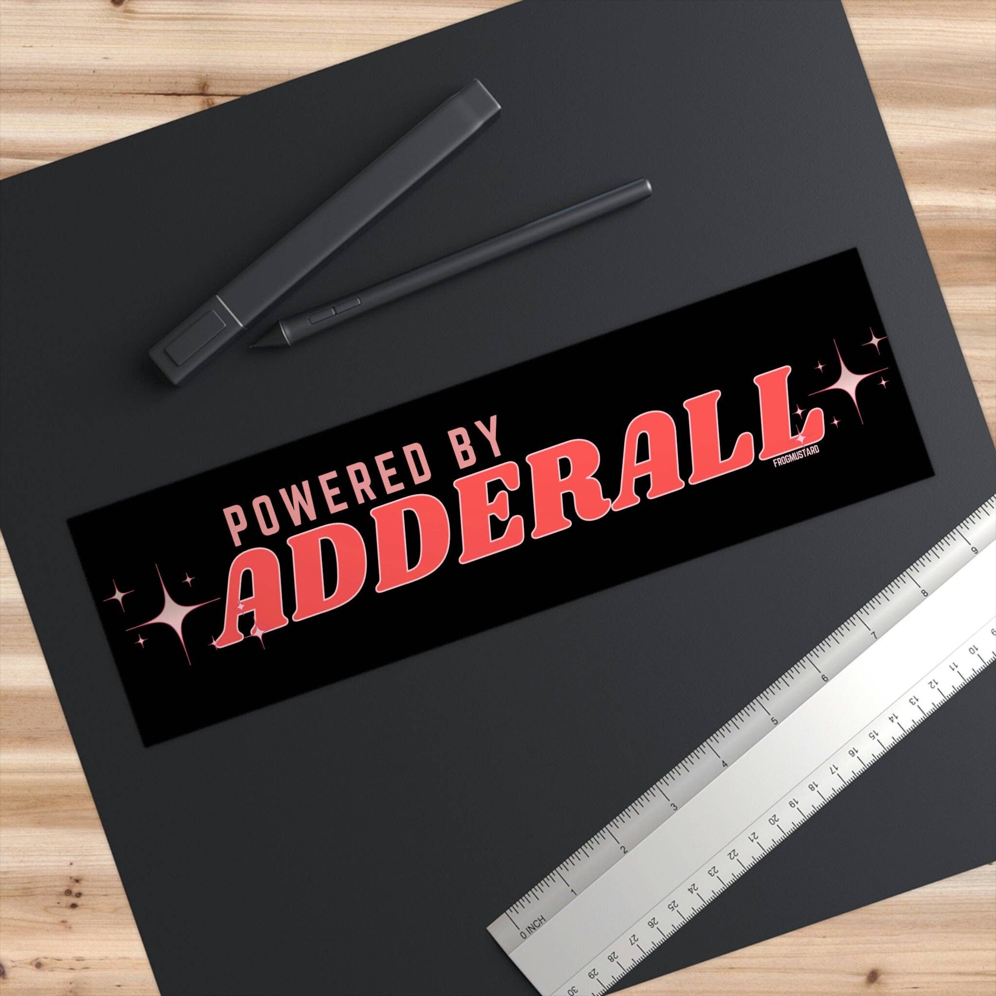 Powered by Adderall Bumper Sticker