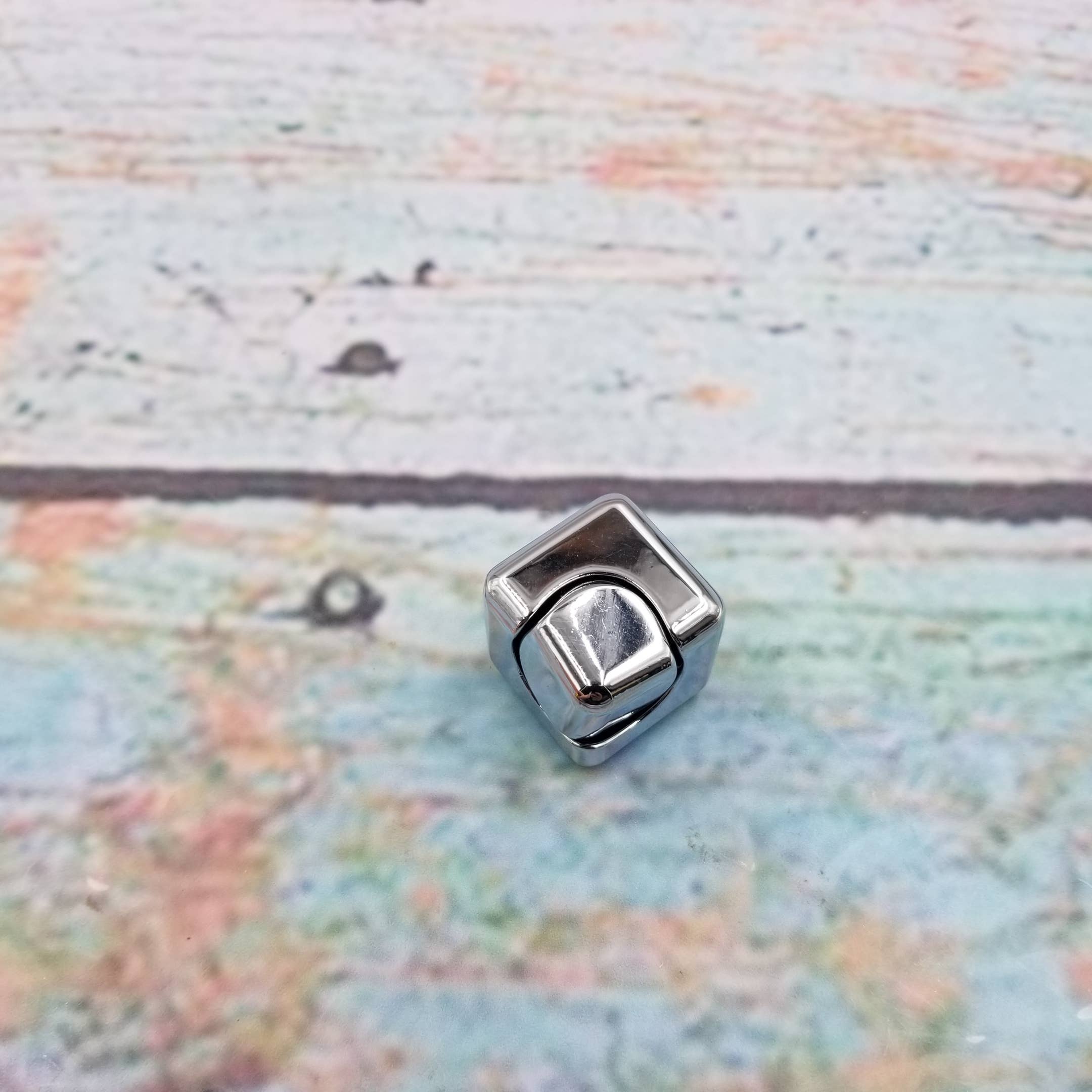 Metal Rotate Square Dice Gyro Fidget Cube Toys: Silver