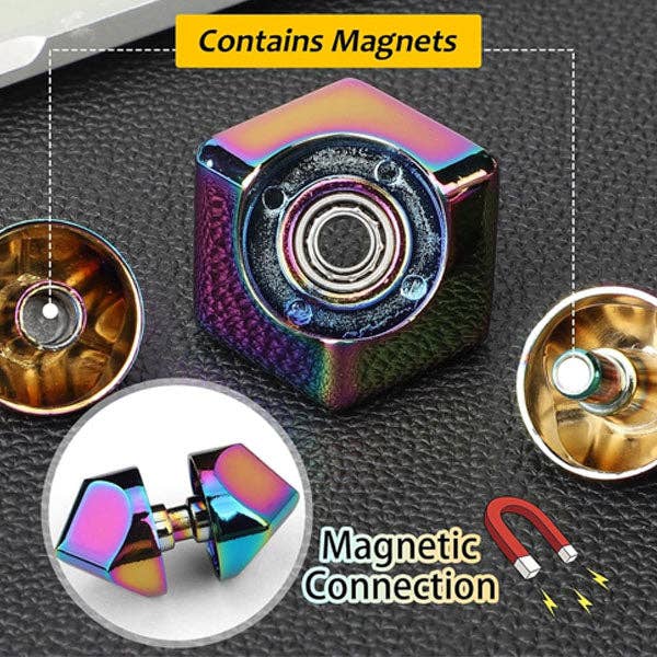 Spinning Metal Orbit Cube Fidget Toy