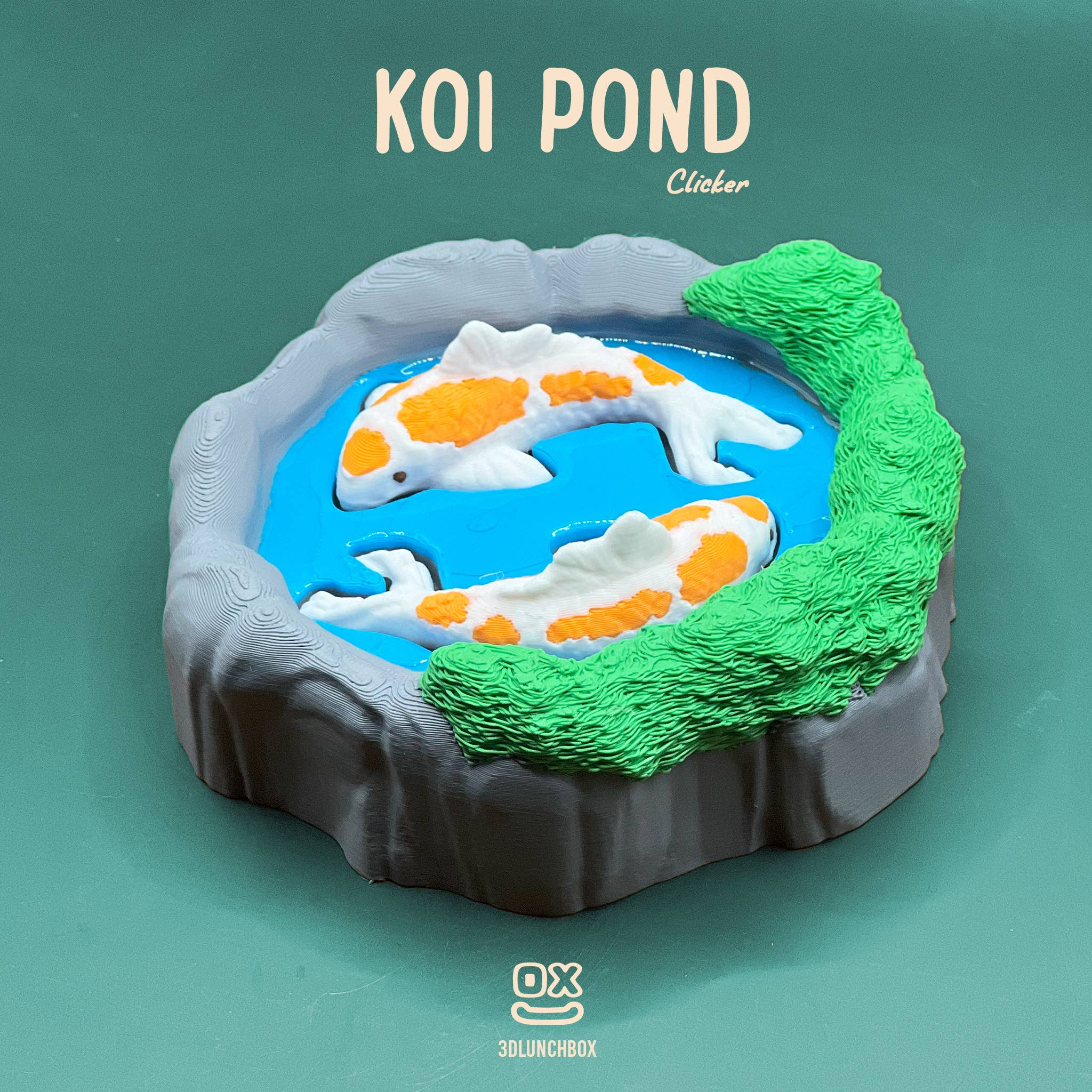 Koi Pond Clicker 3D Printed Fidget