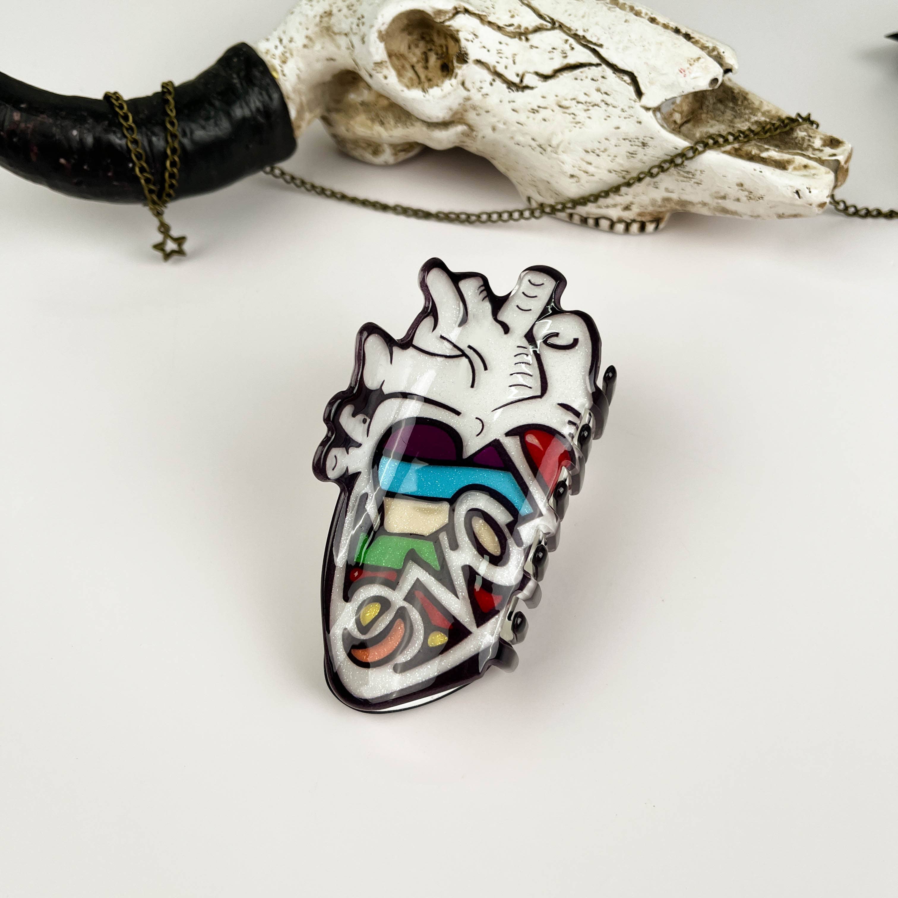 Halloween cute ghost hair claw clip: Bat