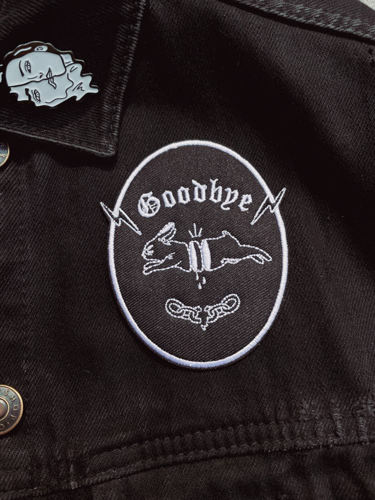 Goodbye Rabbit - Embroidered Iron-On Patch | Madam Clutterbucket's ...