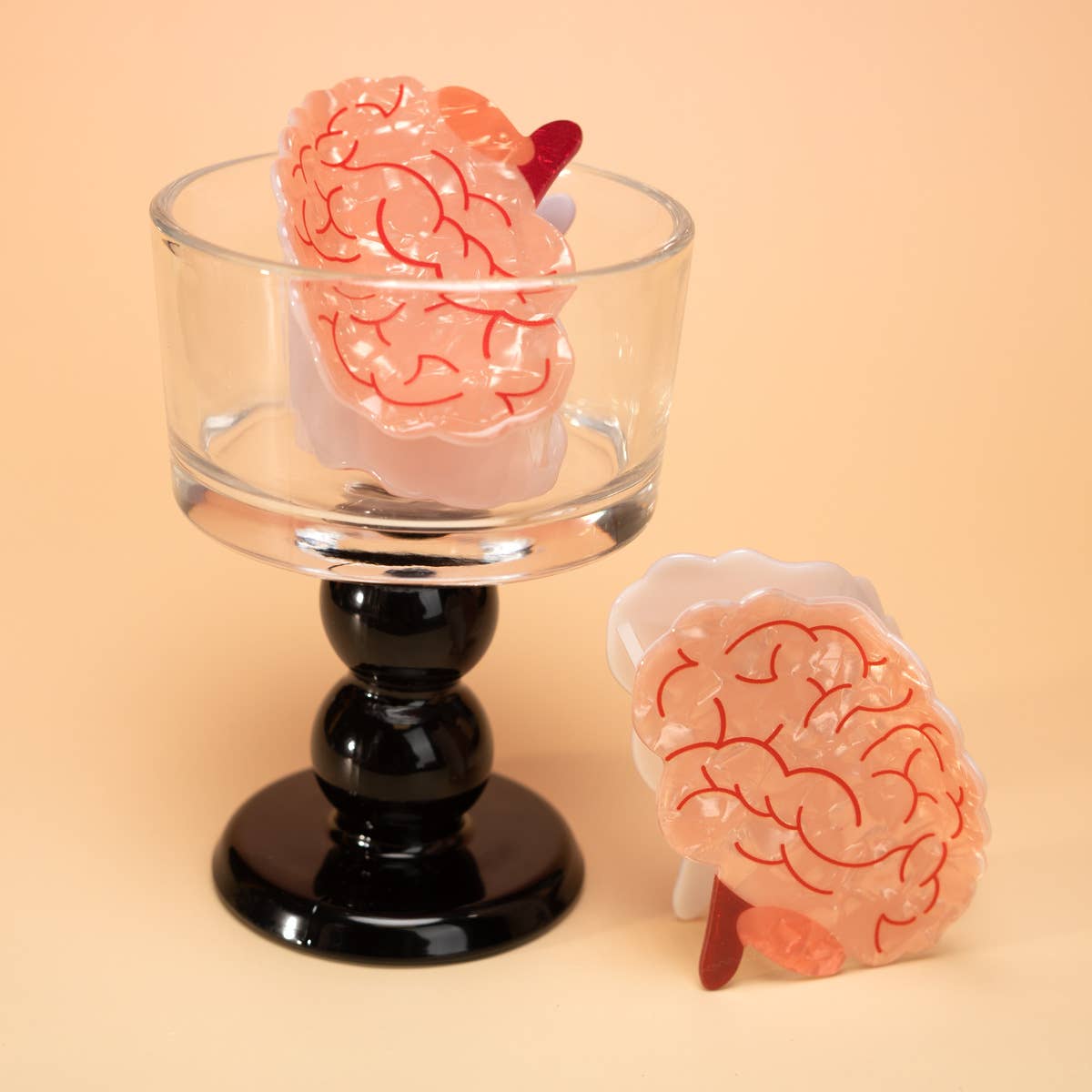 Quirky Brain Pattern Hair Claw Clip- Medical Anatomical : Brain