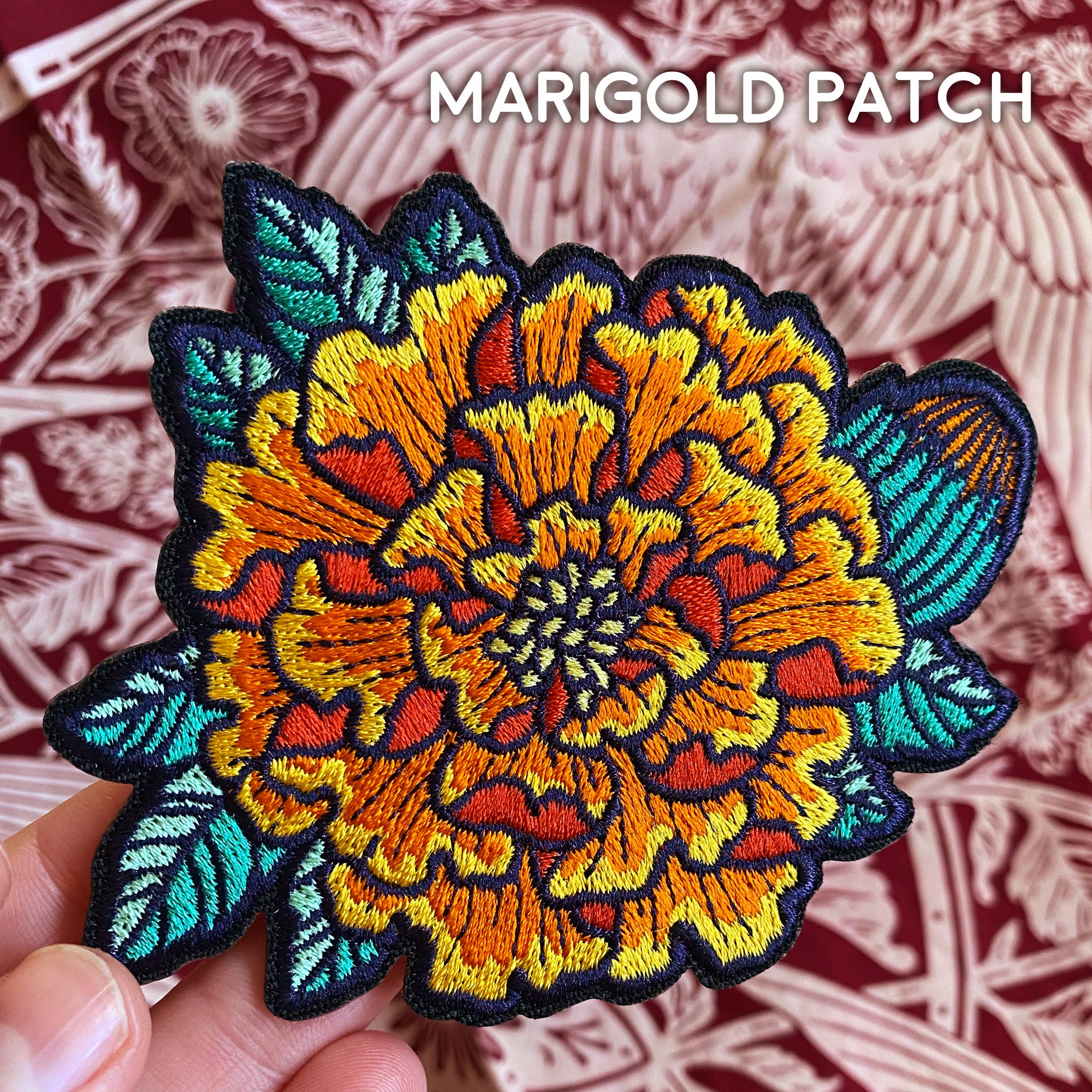 Marigold Embroidered Patch