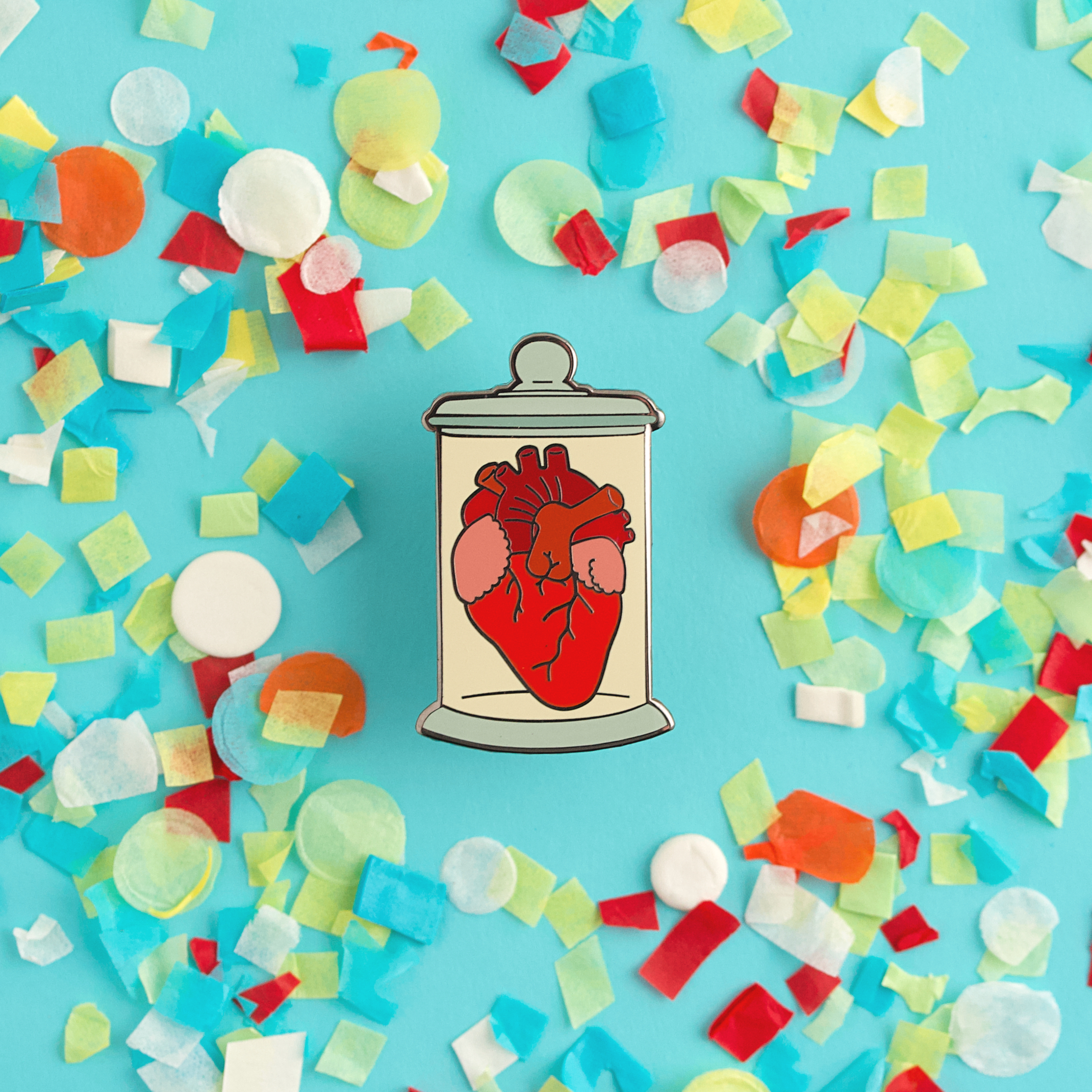 Heart Jar Hard Enamel Pin