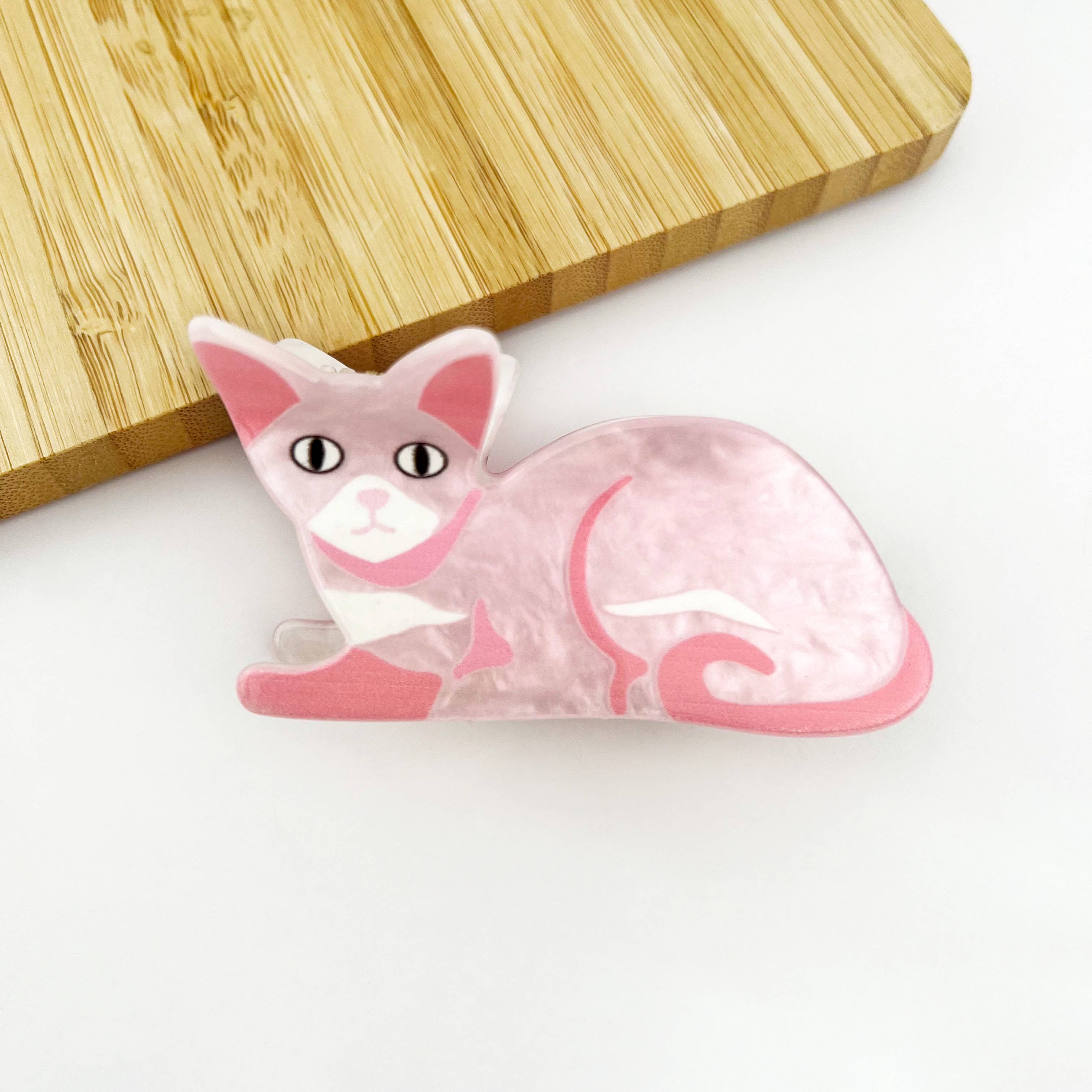 Cute Cat Claw Clip, Animal Hair Clip: Orange