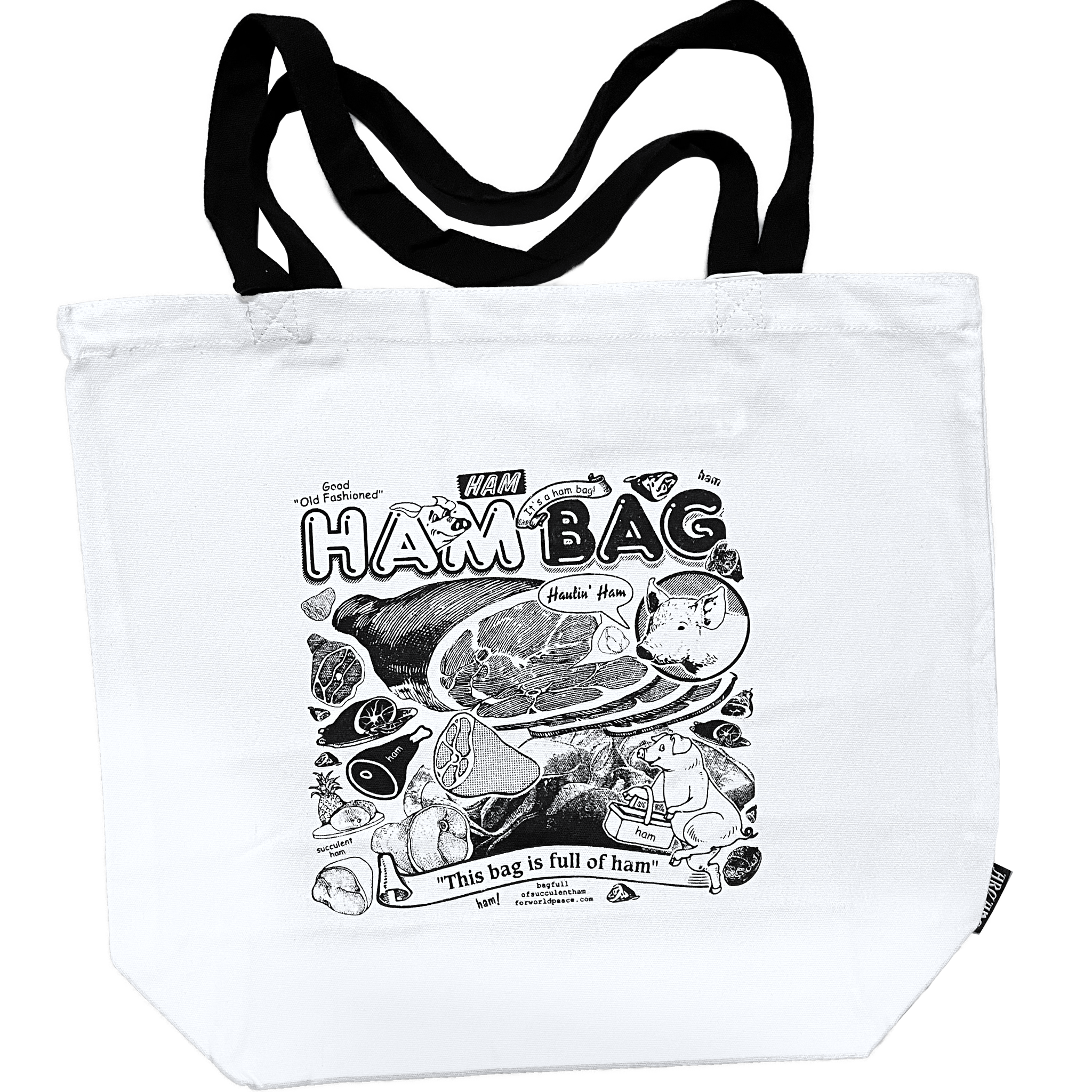 "Ham Bag" Tote Bag: Pink