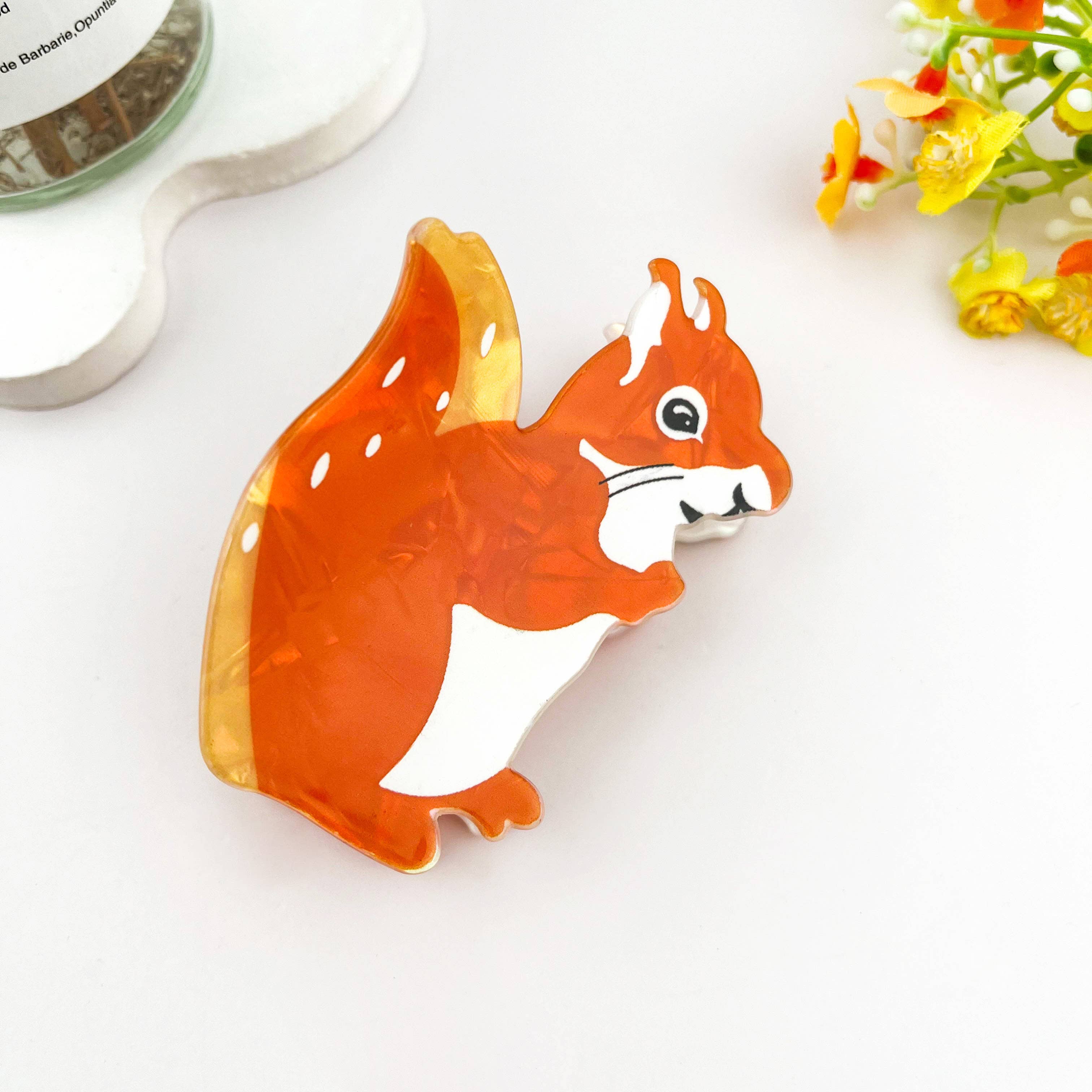 Cartoon Squirrel Hair Claw Clip: Squirrel-Large
