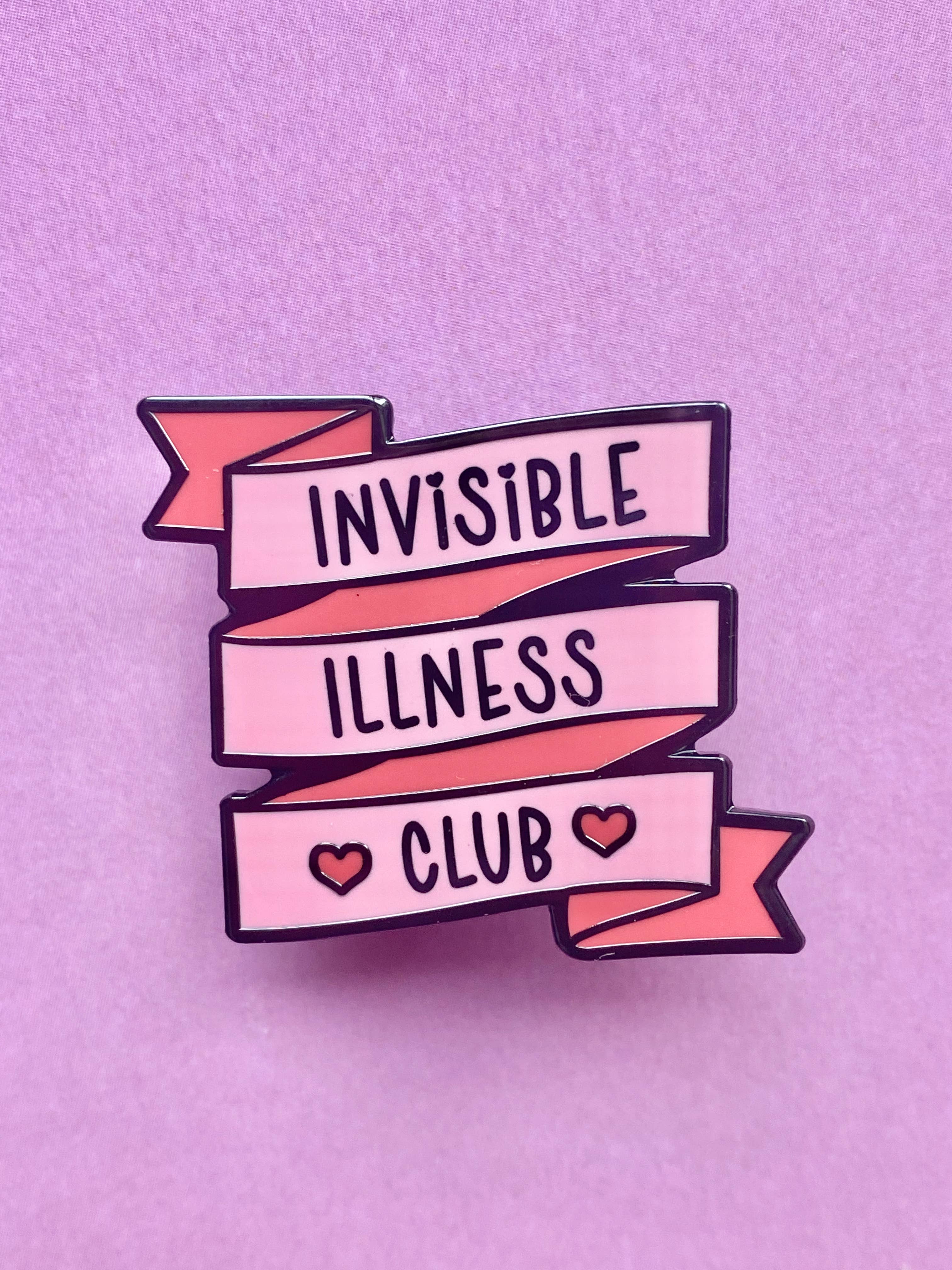 Invisible Illness Club Ribbon Enamel Pin