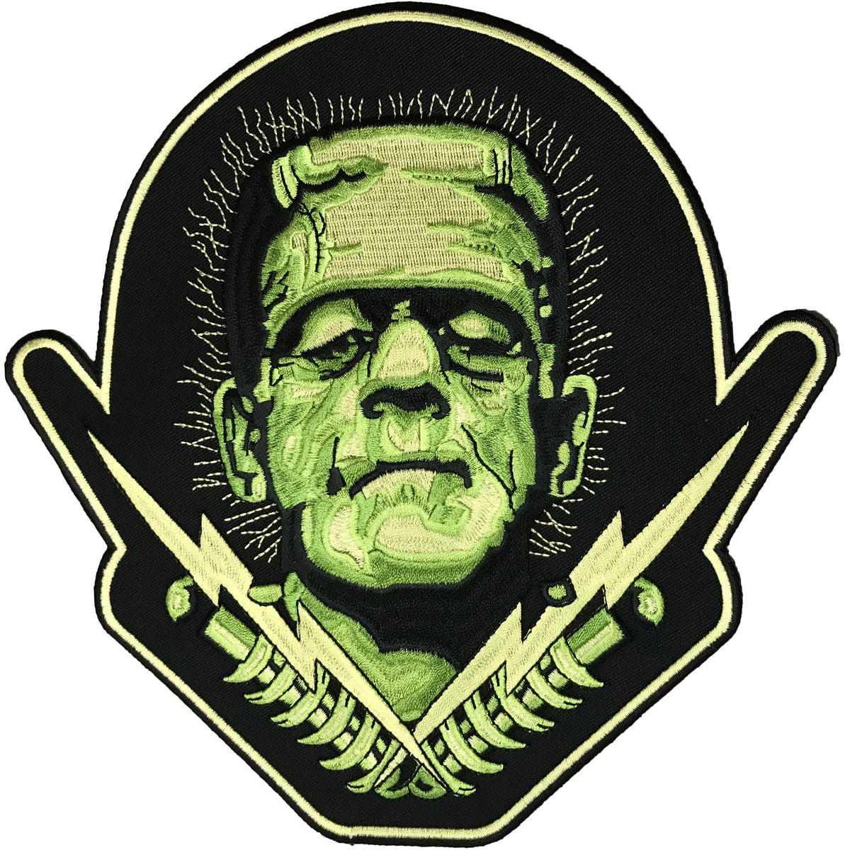 Large Frankenstein Bolts Back Patch | Madam Clutterbucket's ...