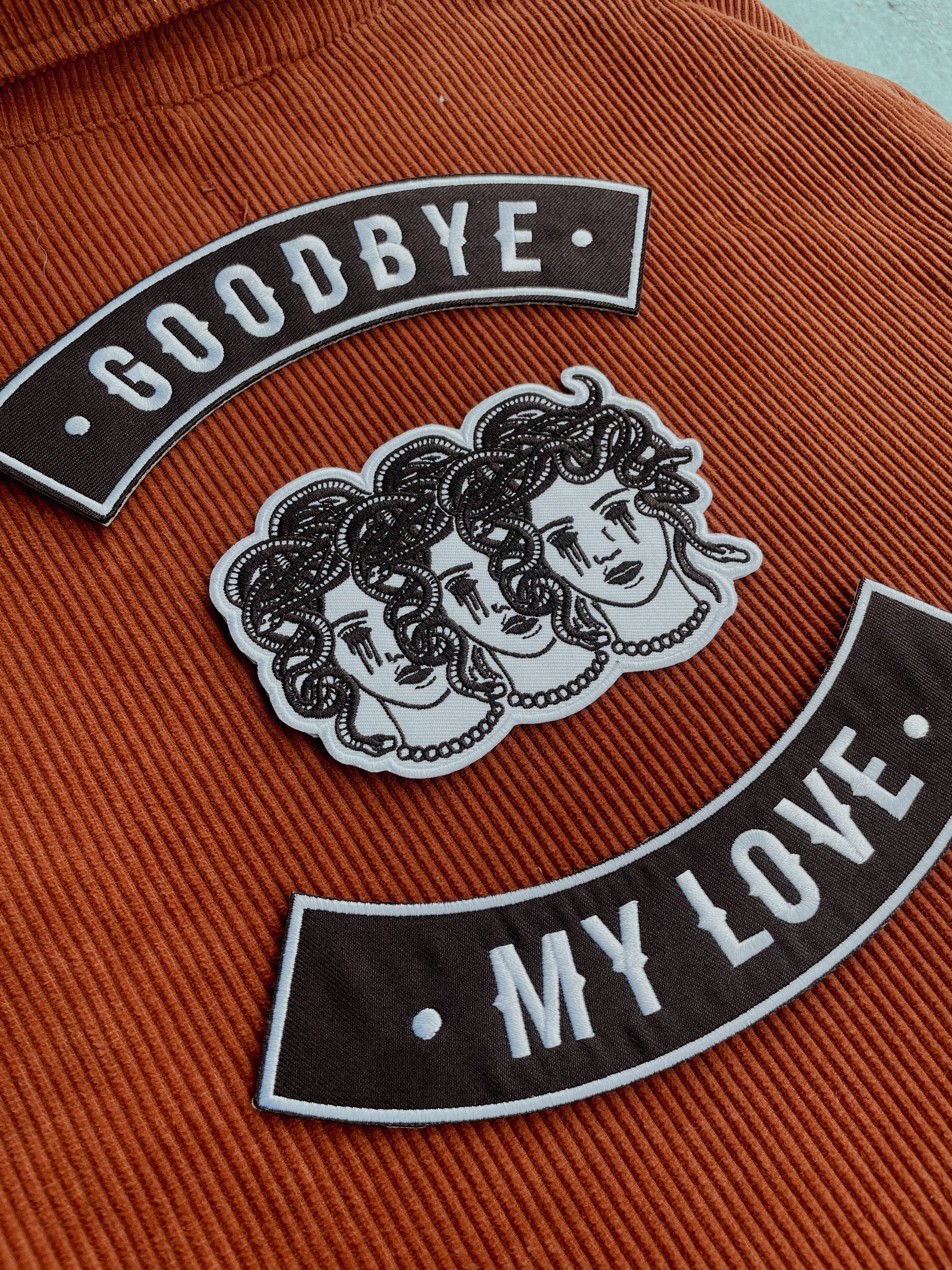 Goodbye Back Patch - Large Embroidered Iron-On Patch