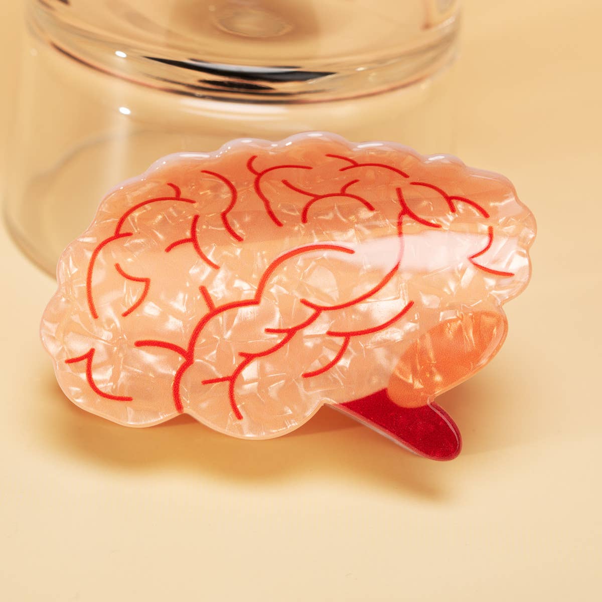Quirky Brain Pattern Hair Claw Clip- Medical Anatomical : Brain