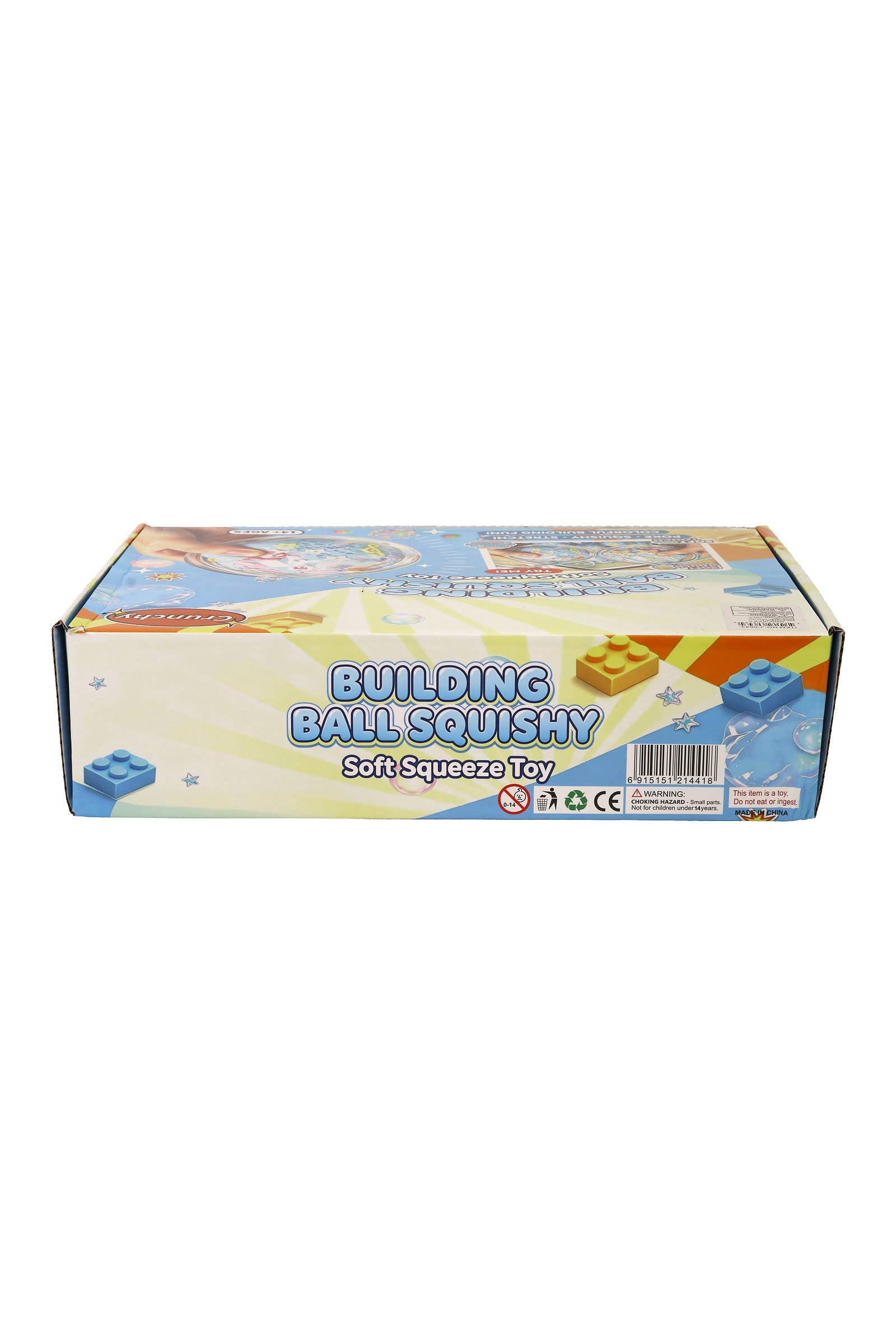 Coastal Block Bead Soft Crunchy Clay Filled TPR Squishy Ball: ASSORTED / ONE SIZE