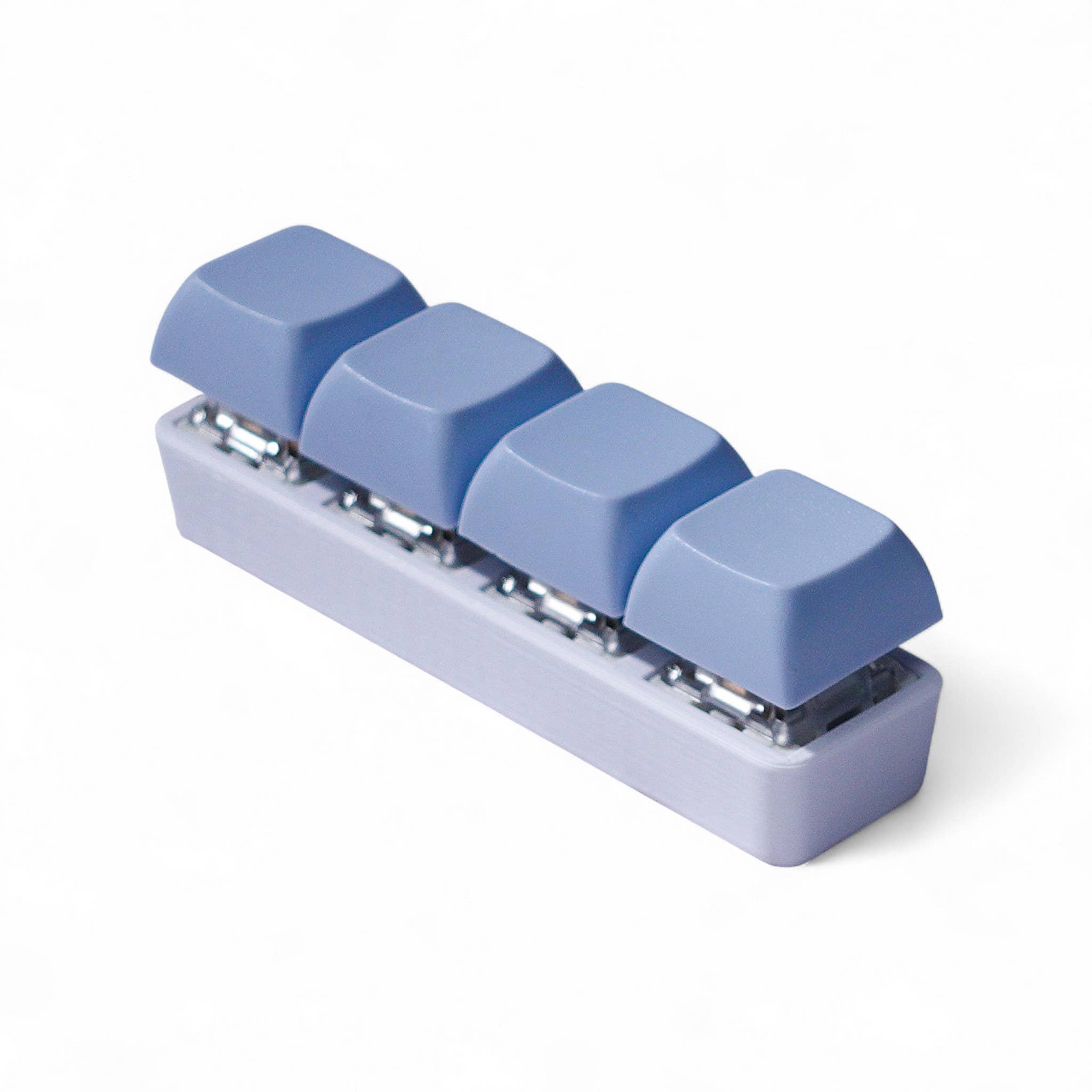 4 Key Mechanical Keyboard Fidget Keychain in Pastel Blue