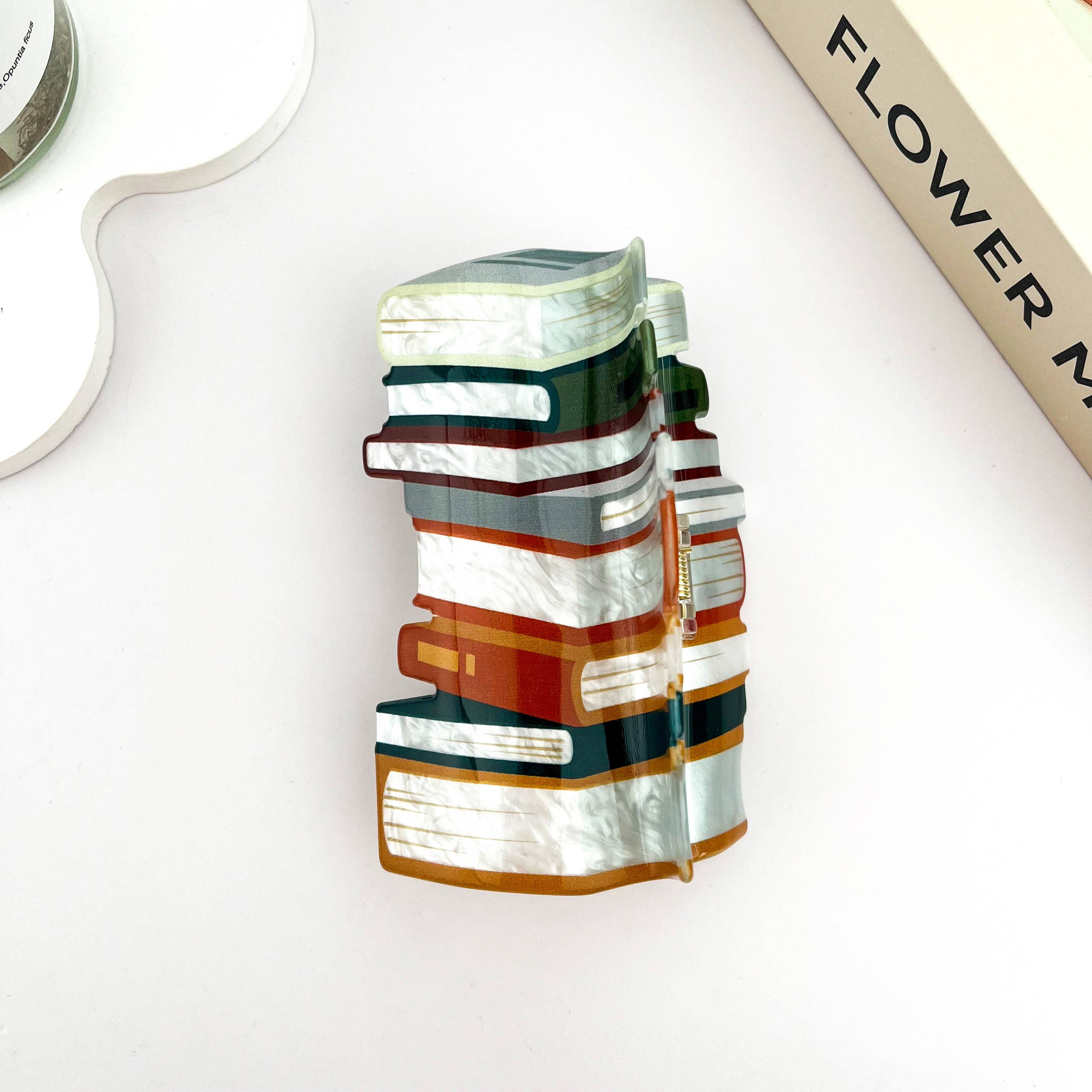 Oversize Lost in Ocean Books Hair Claw Clip: A