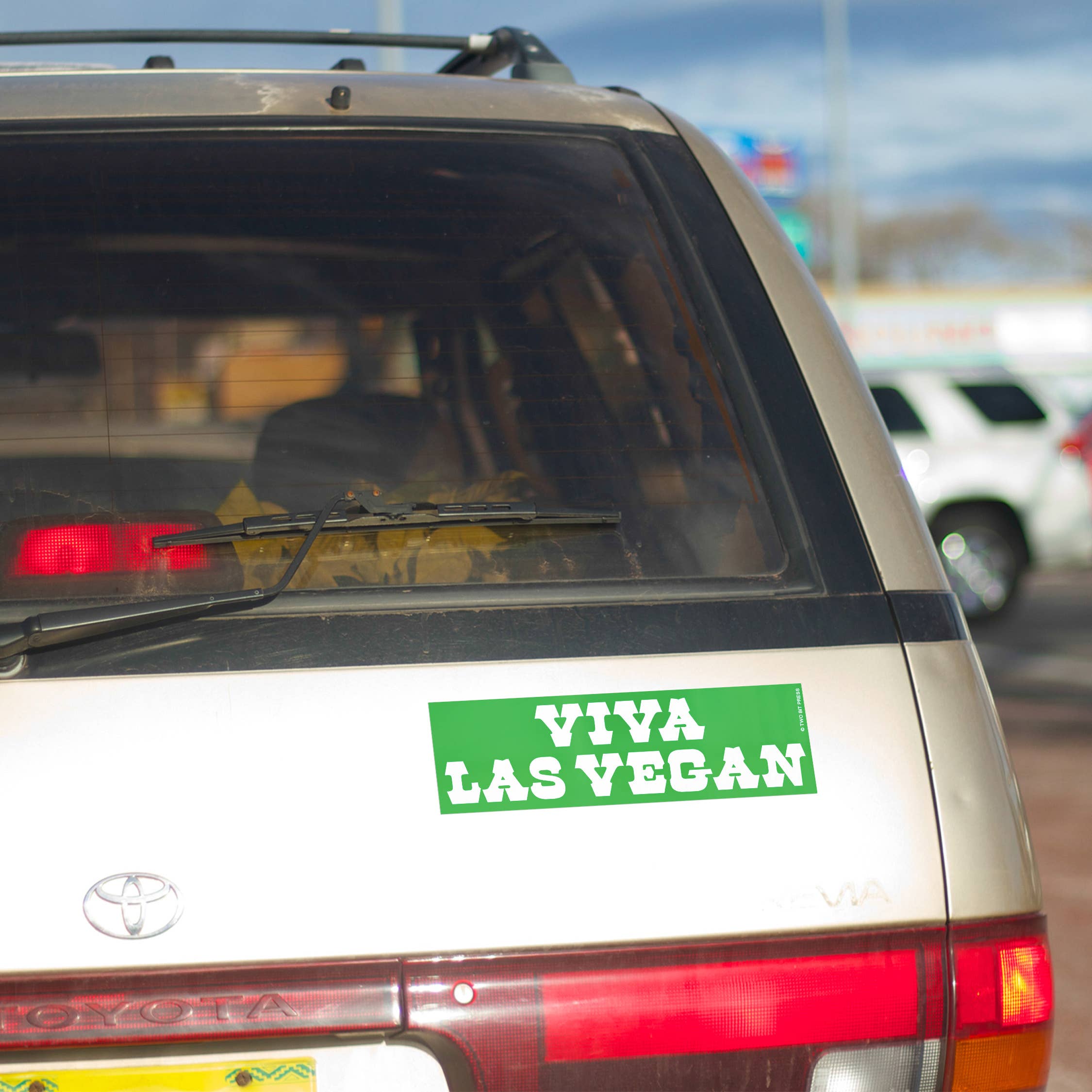 Viva Las VEGAN Bumper Sticker - Funny Food Vintage Style