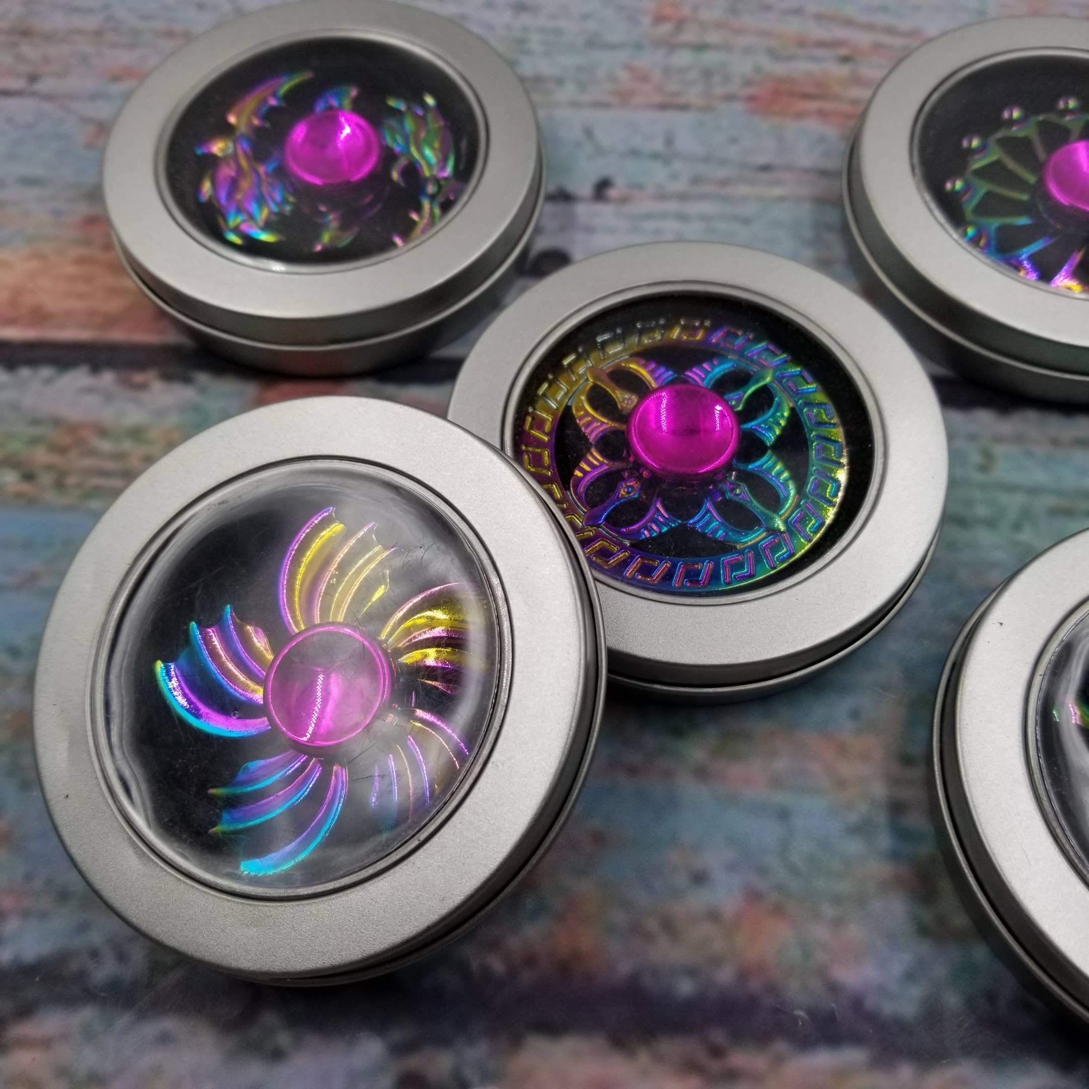 Metal Fingertip Gyro Decompression Fidget Toy With Box