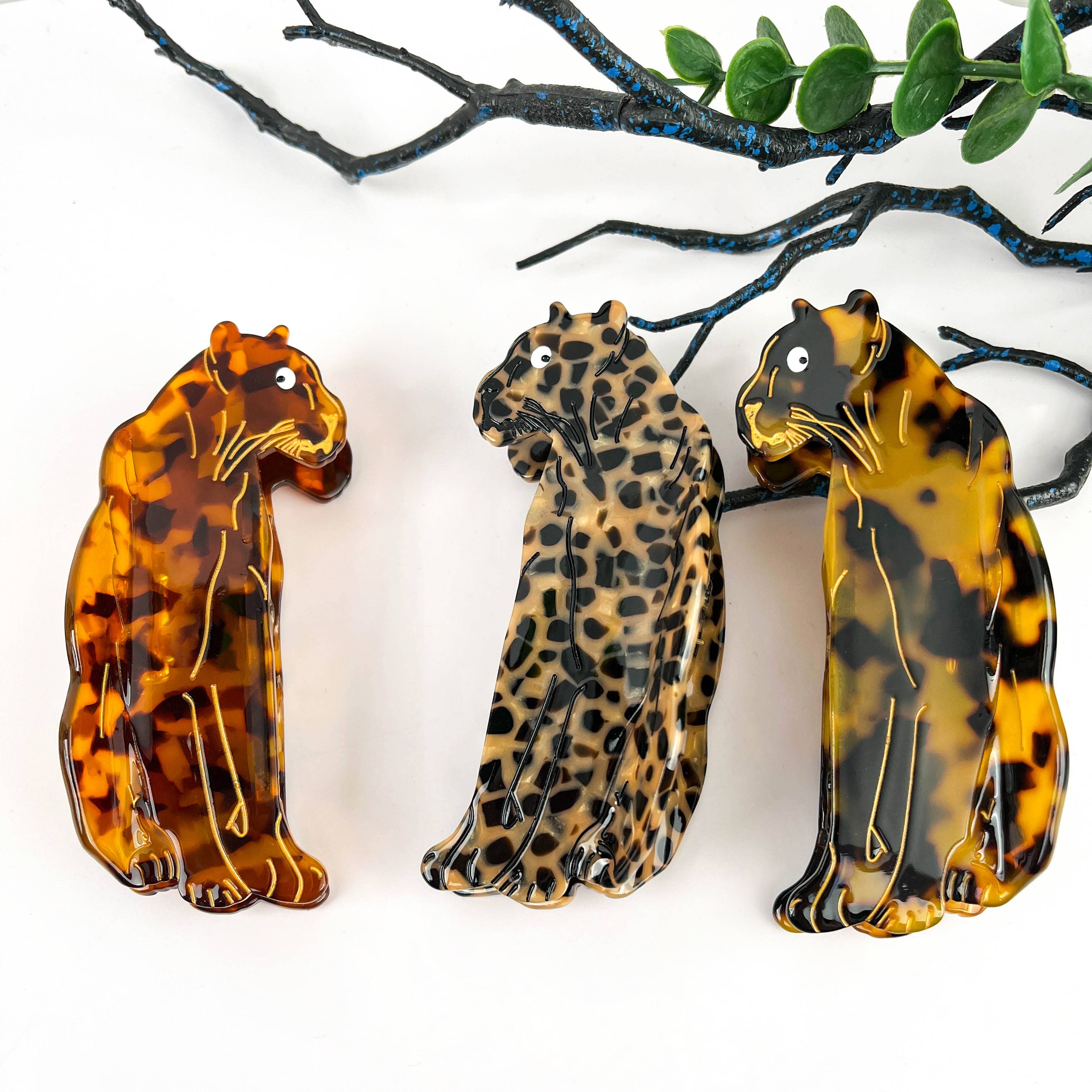 Creative & Unique Jaguar Animal Hair Claw Clip: C