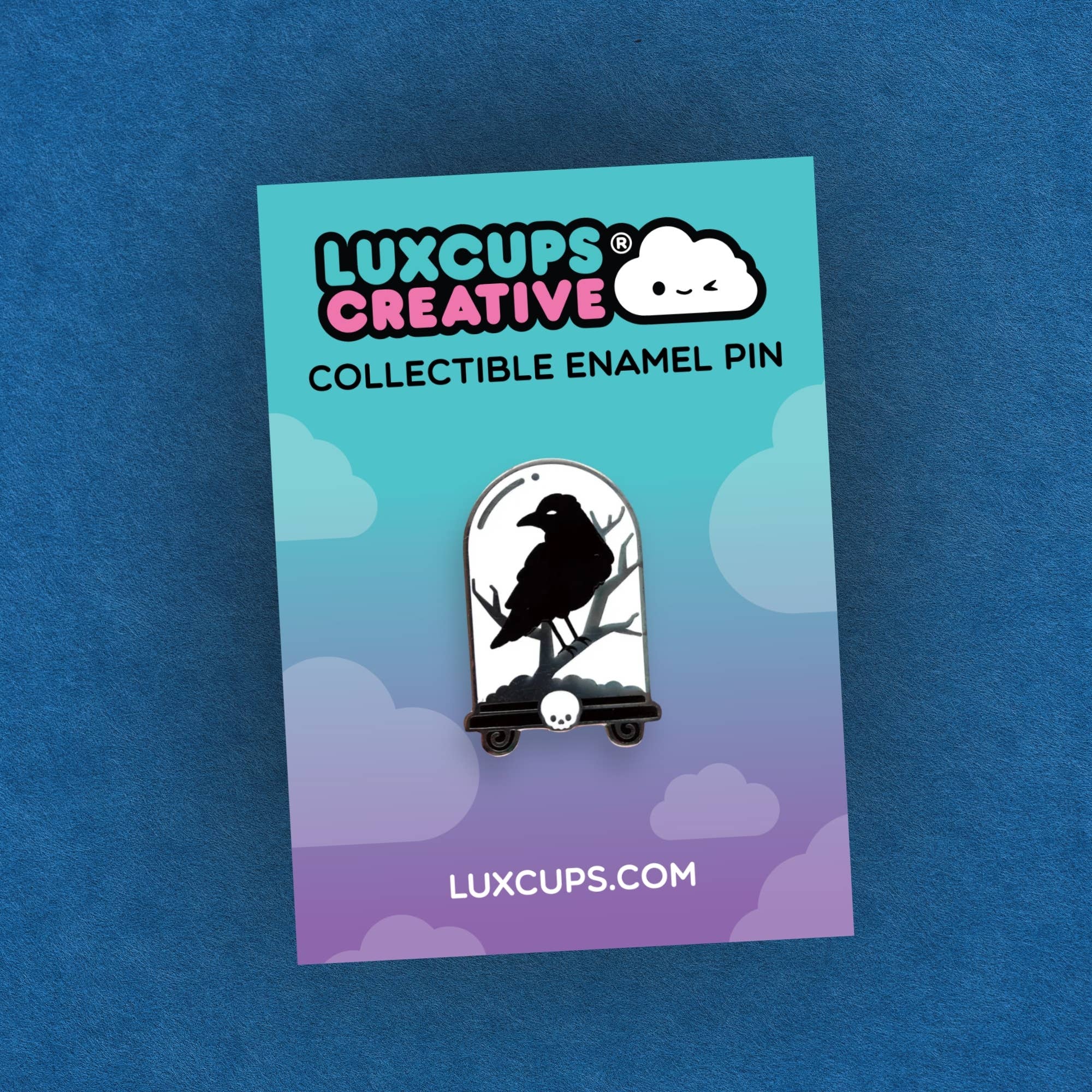 Raven Cloche Hard Enamel Pin