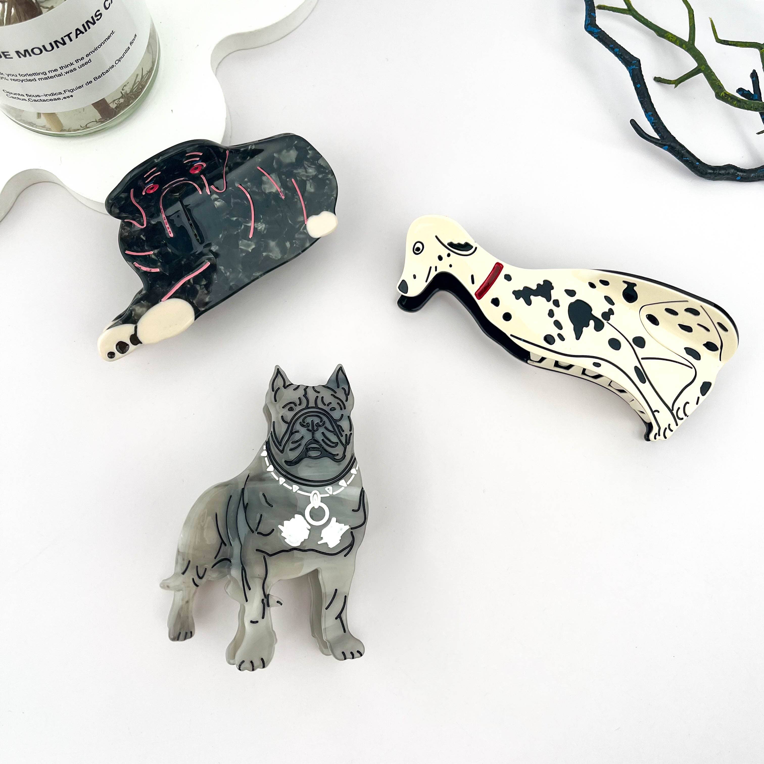 Creative Cool Dog Pack Acetate Hair Claw Clip