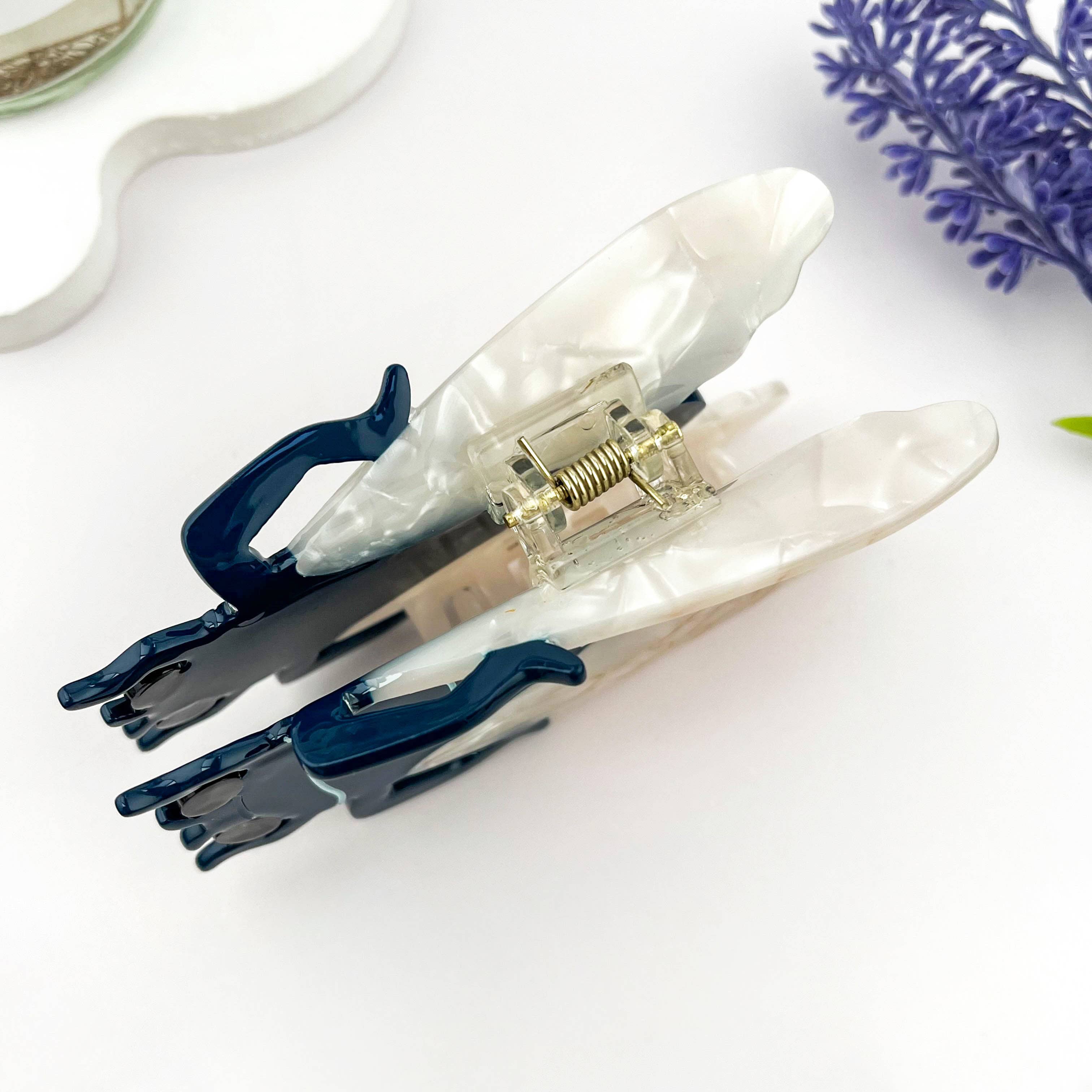 Cicada Patchwork Acetate Hair Claw Clip